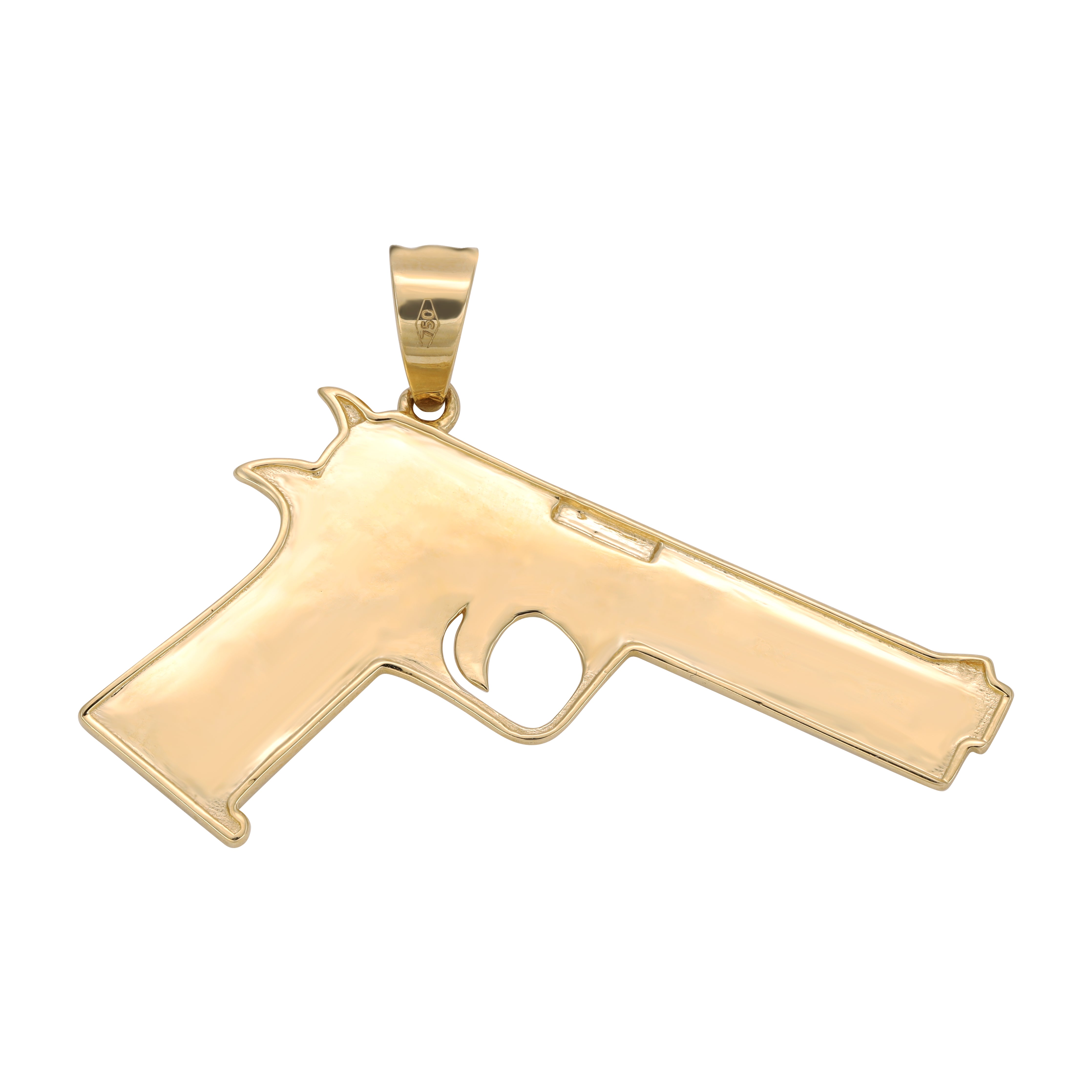 18K 750 Gold Pistole Anhänger für Goldkette - Taipan Schmuck