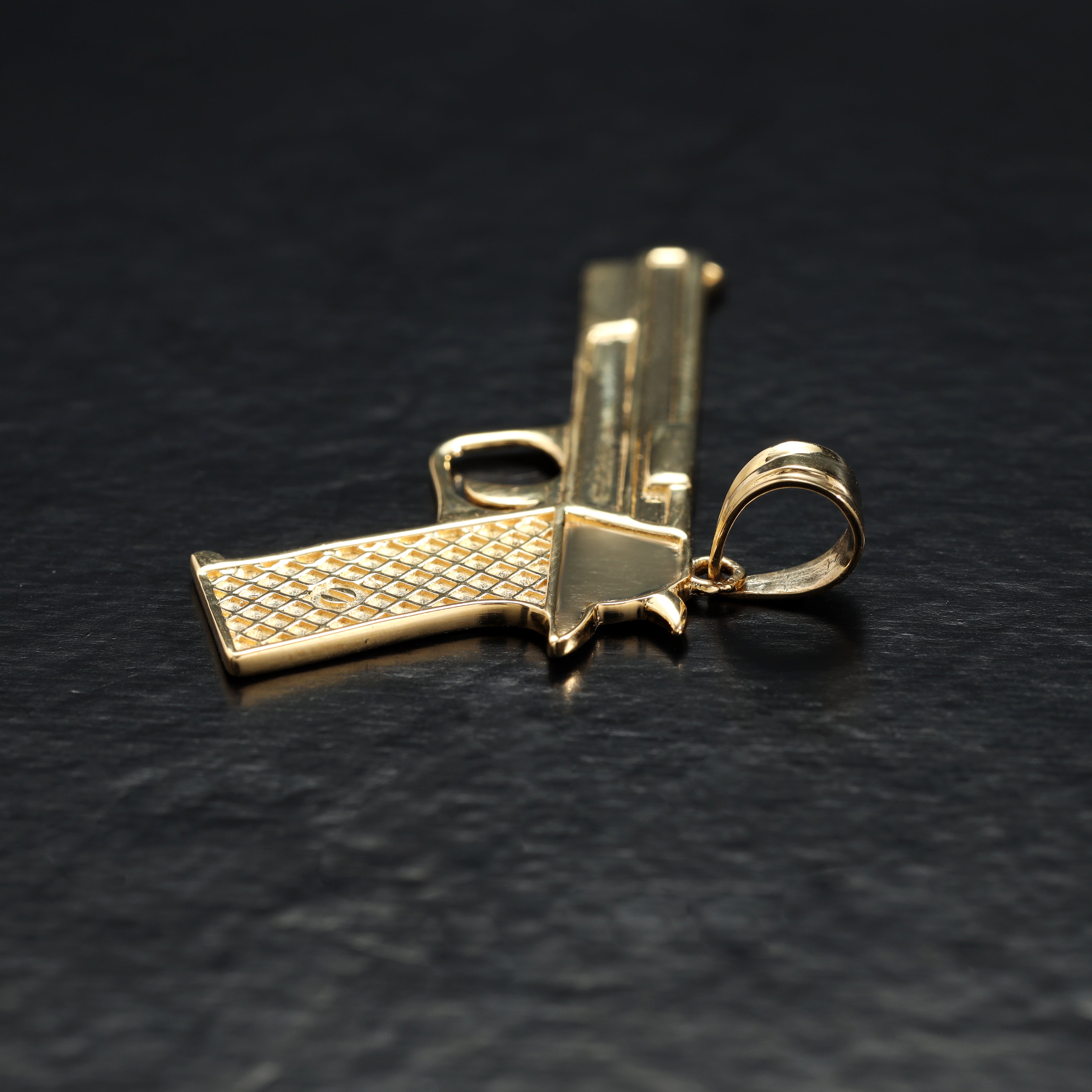 18K 750 Gold Pistole Anhänger für Goldkette - Taipan Schmuck