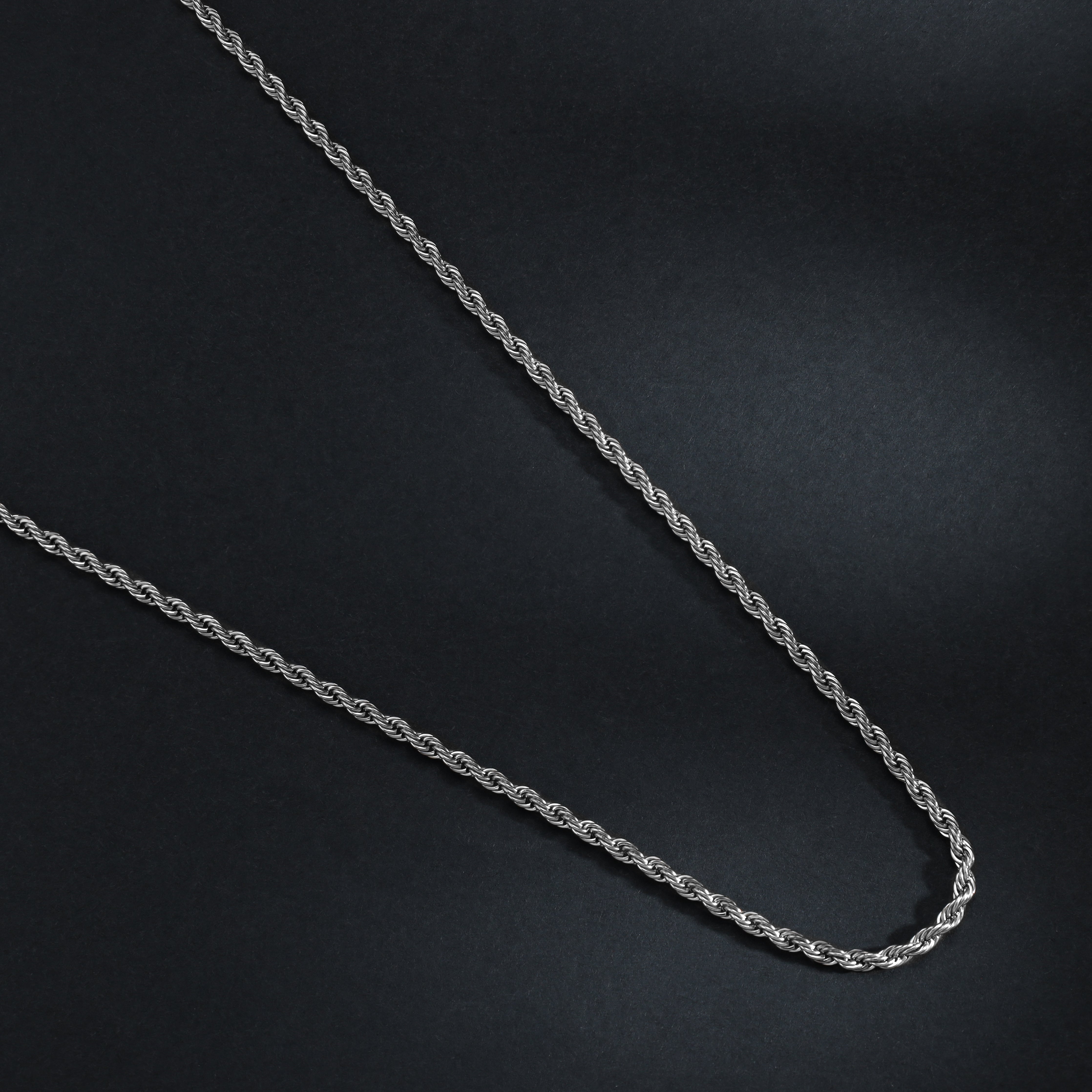 Kordelkette Rope Chain 2,4mm breit aus Edelstahl - Taipan Schmuck