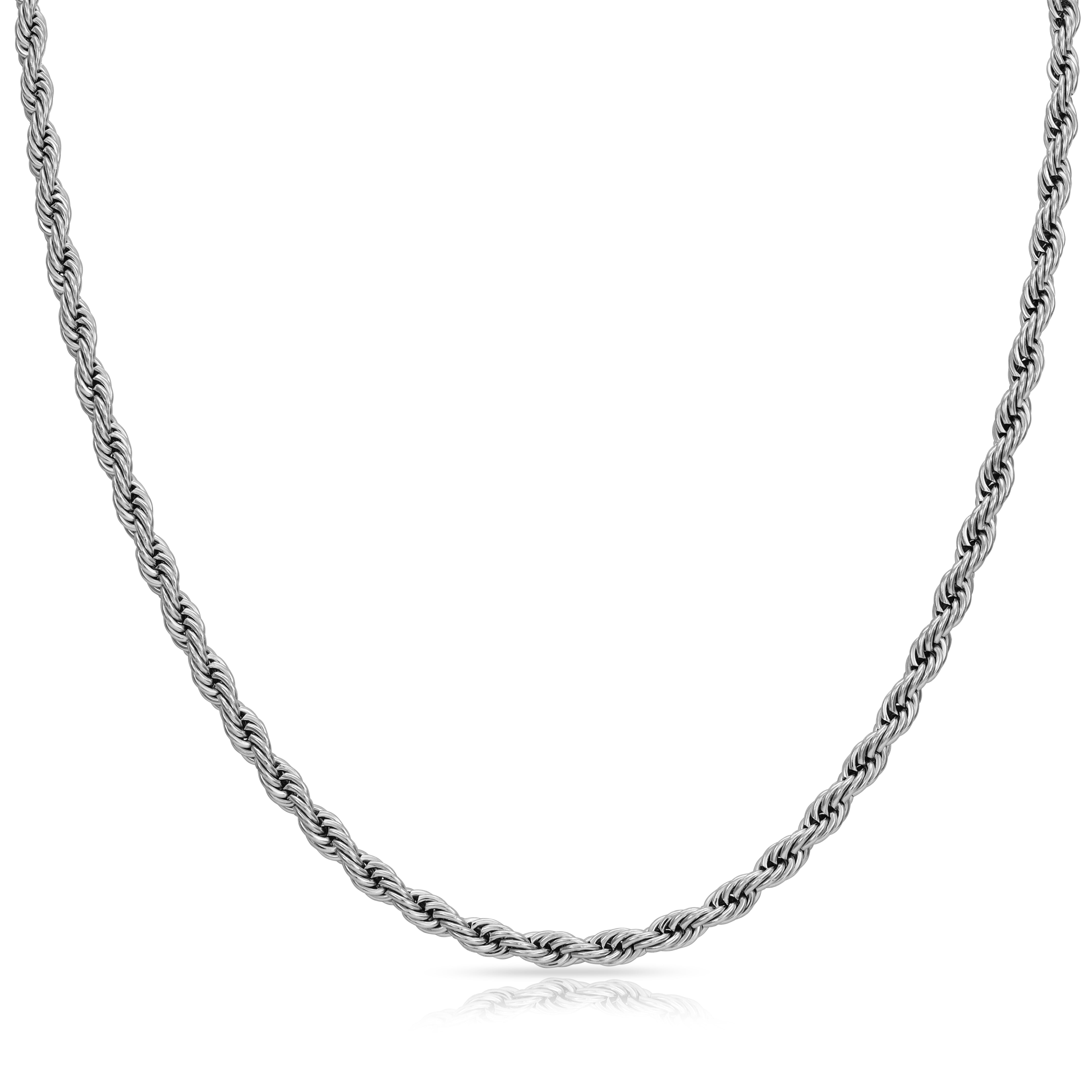 Kordelkette Rope Chain 3mm breit aus Edelstahl - Taipan Schmuck