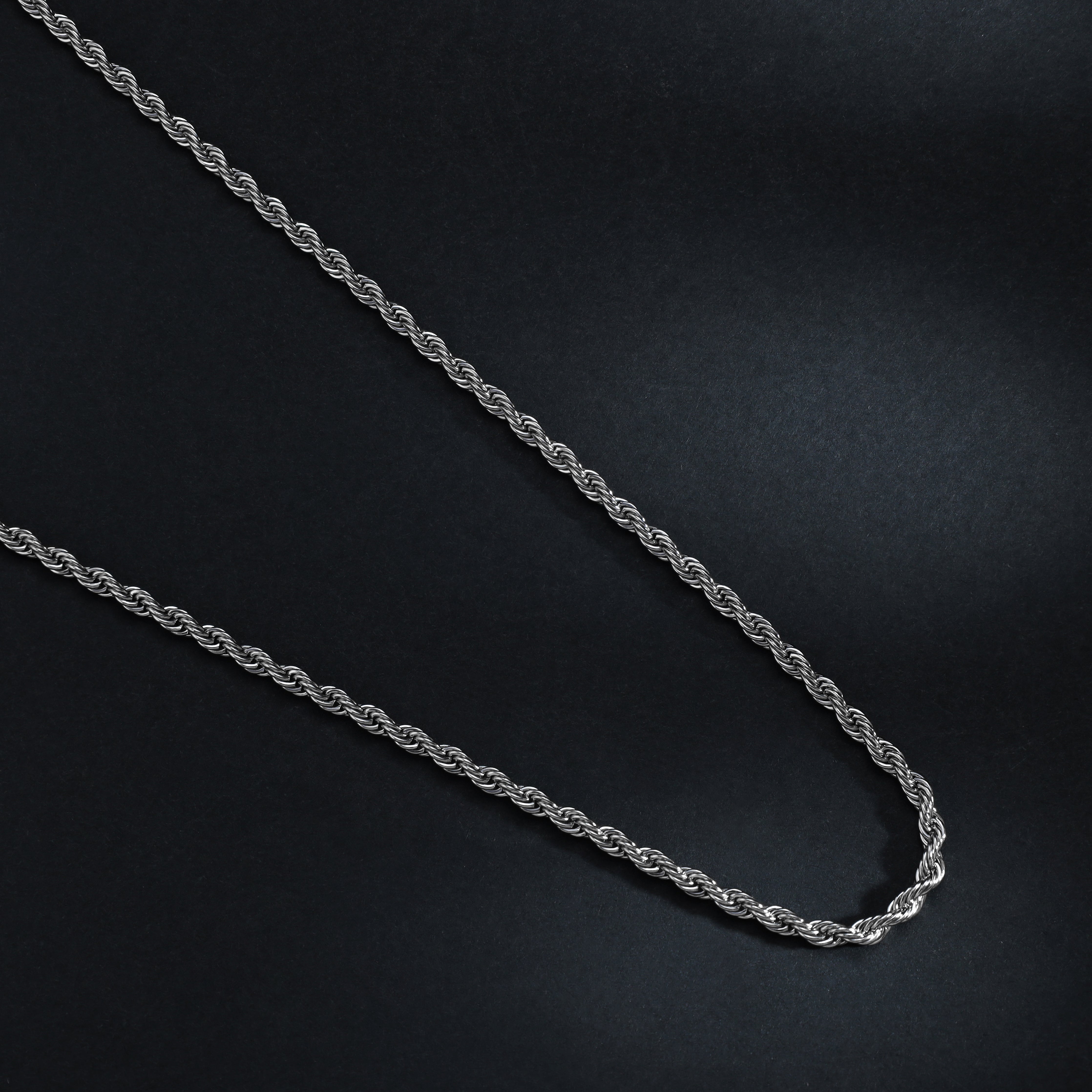 Kordelkette Rope Chain 3mm breit aus Edelstahl - Taipan Schmuck