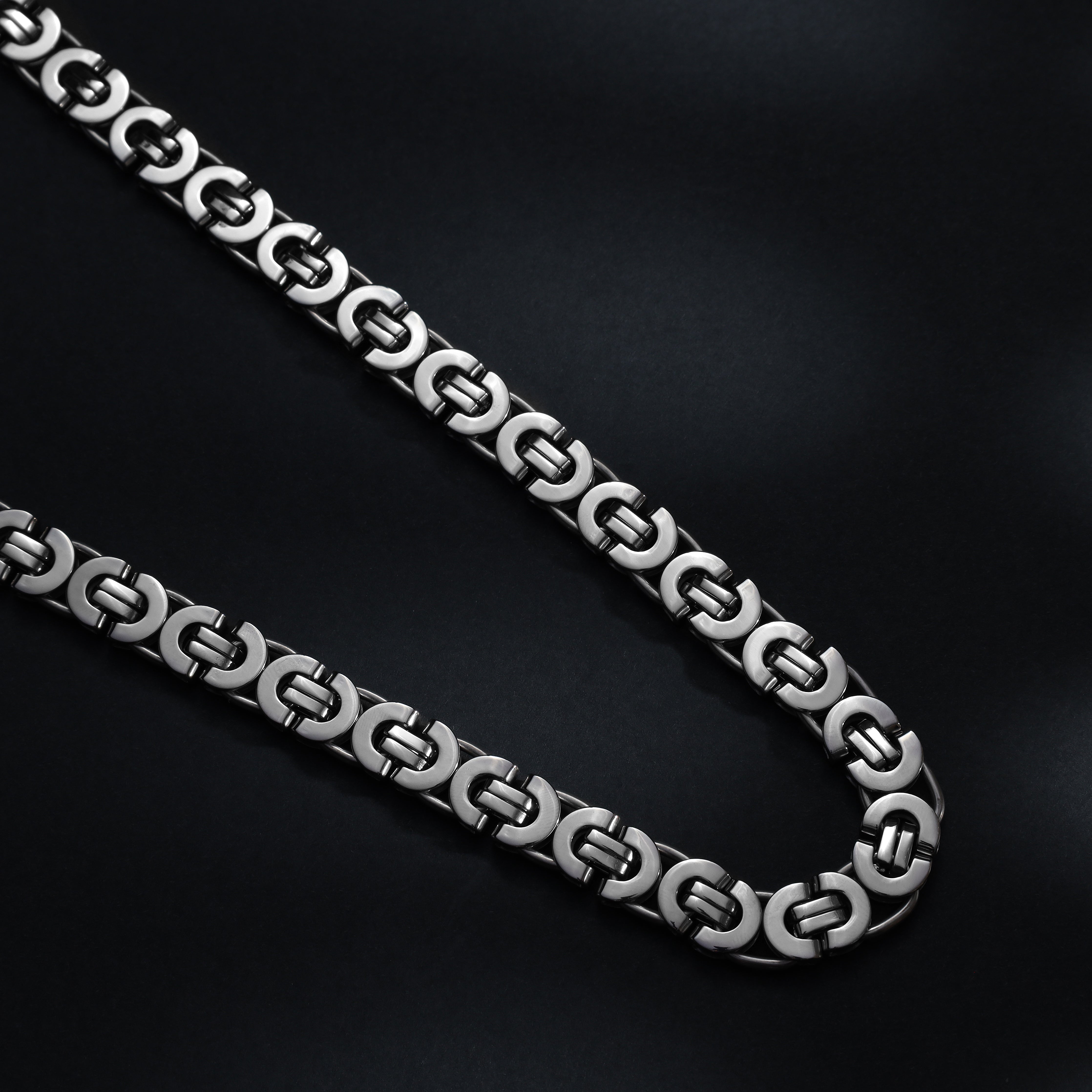 Etrusker 11mm breit 55cm aus Edelstahl - Taipan Schmuck