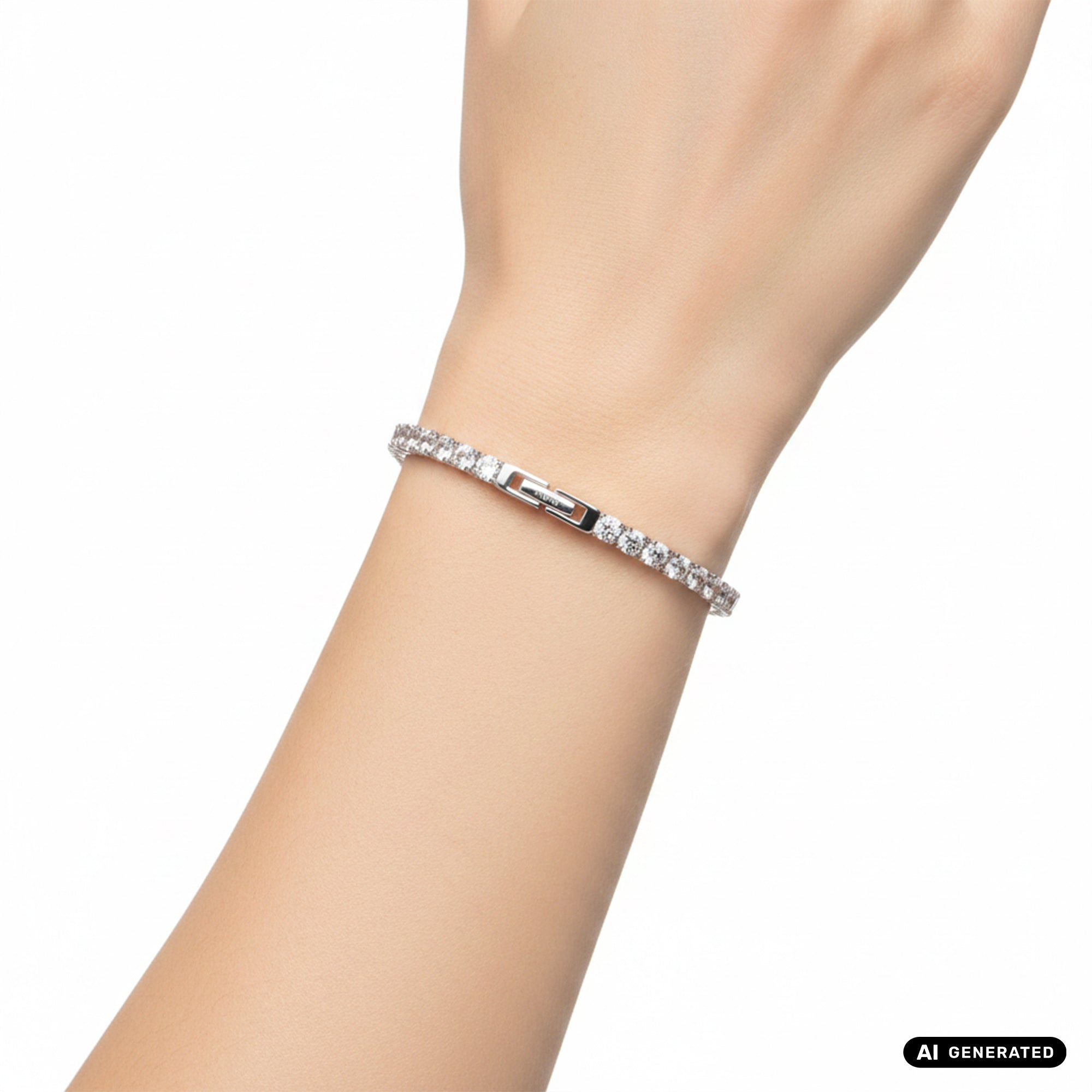 4mm Tennis Chain Armband - 925 Silber Damen