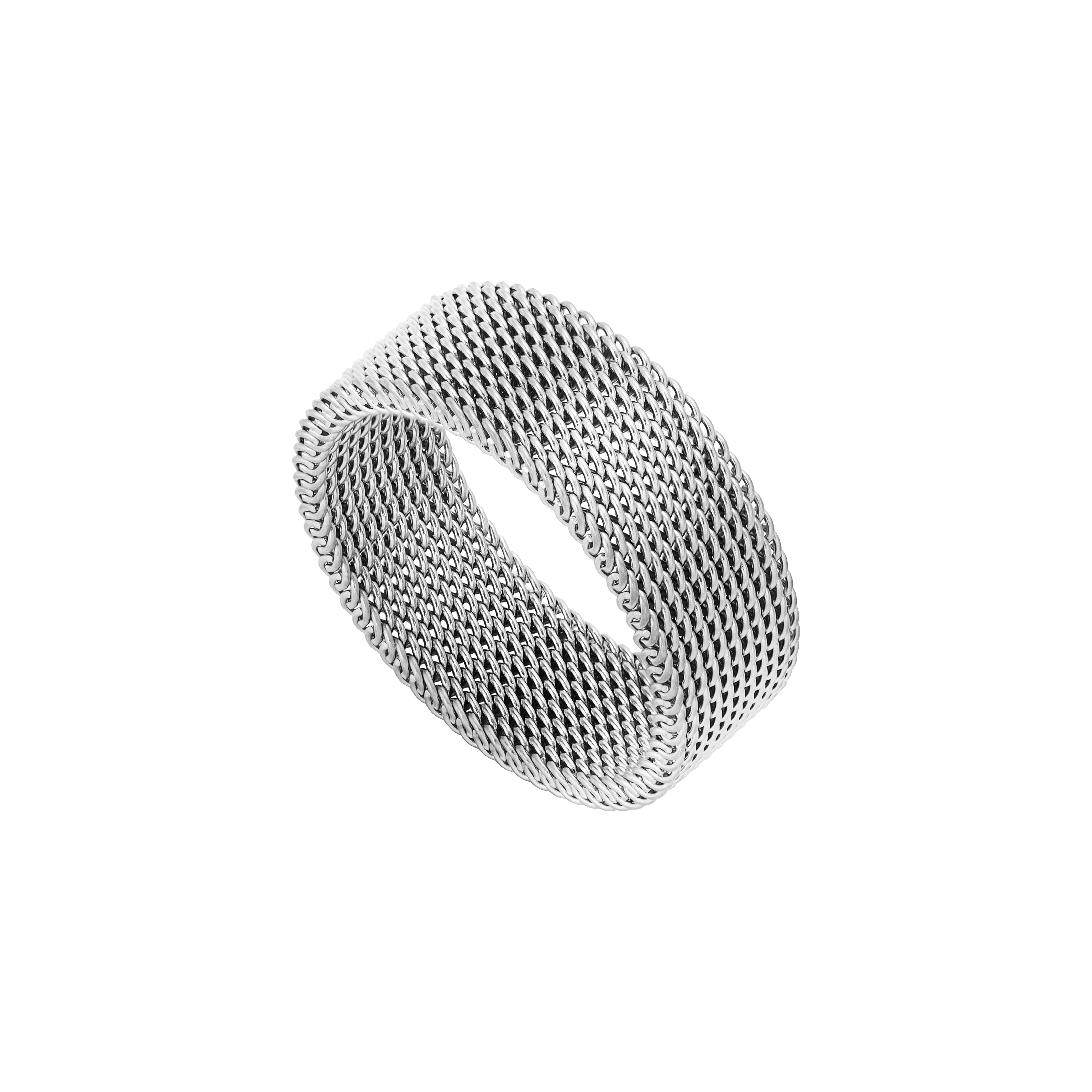 Flexibler Mesh Design Partnerringe Eheringe Freundschaftsringe Ring unisex Größe 6-12 aus Edelstahl - Taipan Schmuck
