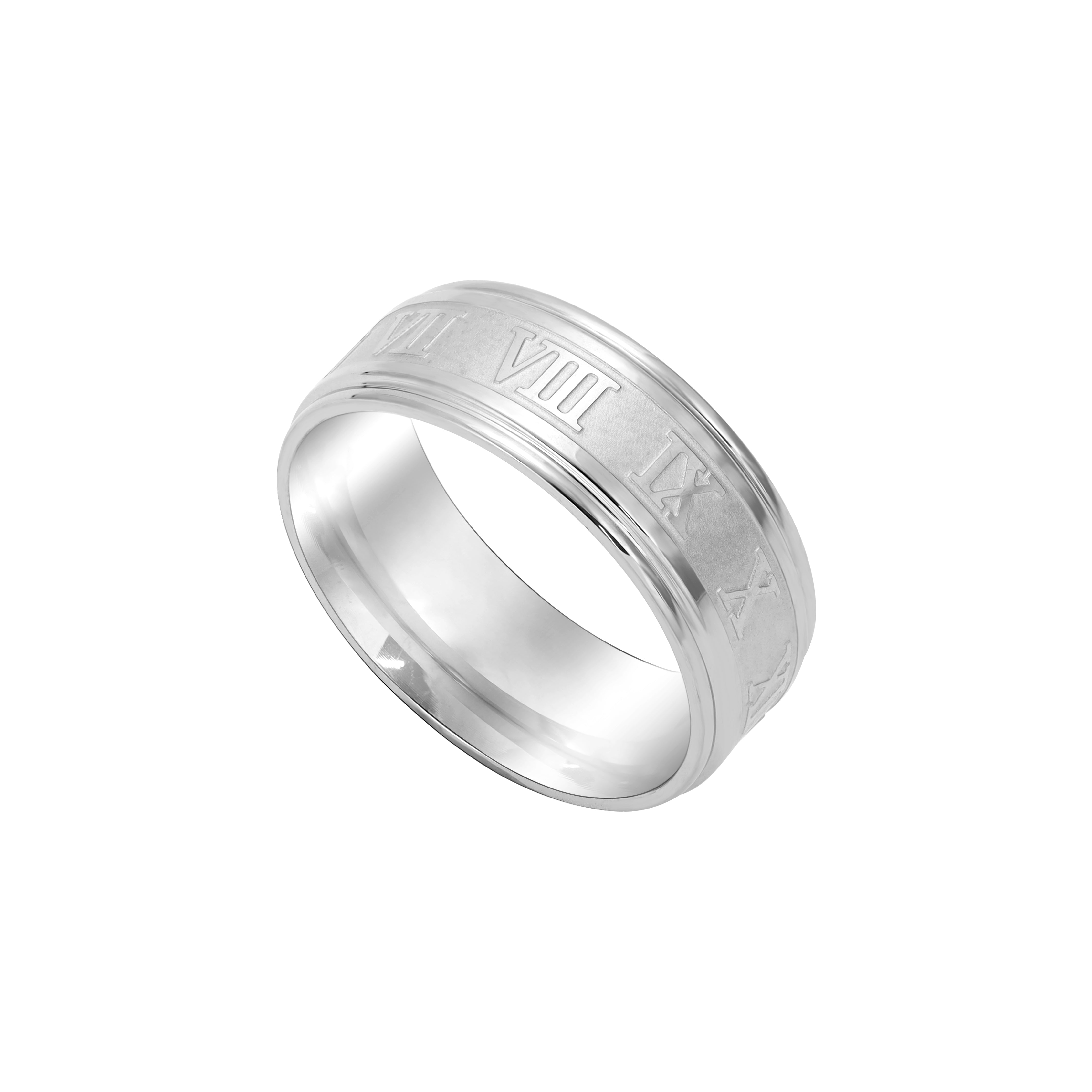 Römische Zahlen Partnerringe Eheringe Freundschaftsringe Ring unisex Größe 6-13 aus Edelstahl - Taipan Schmuck