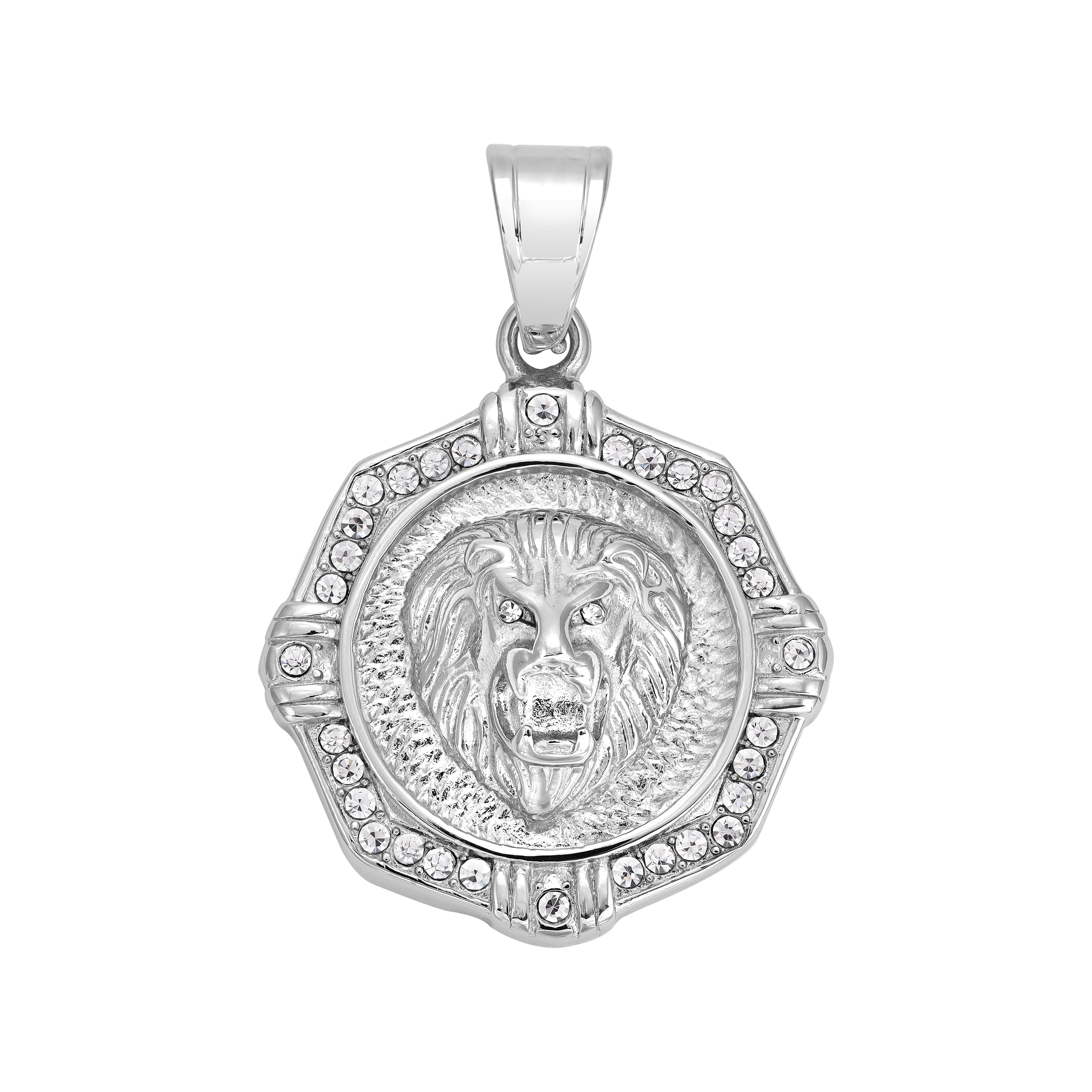 Verschiedene Anhänger aus Edelstahl Iced Out Stil Löwe / Boxhandschuh / Löwe / AK47 / Pistole - Taipan Schmuck