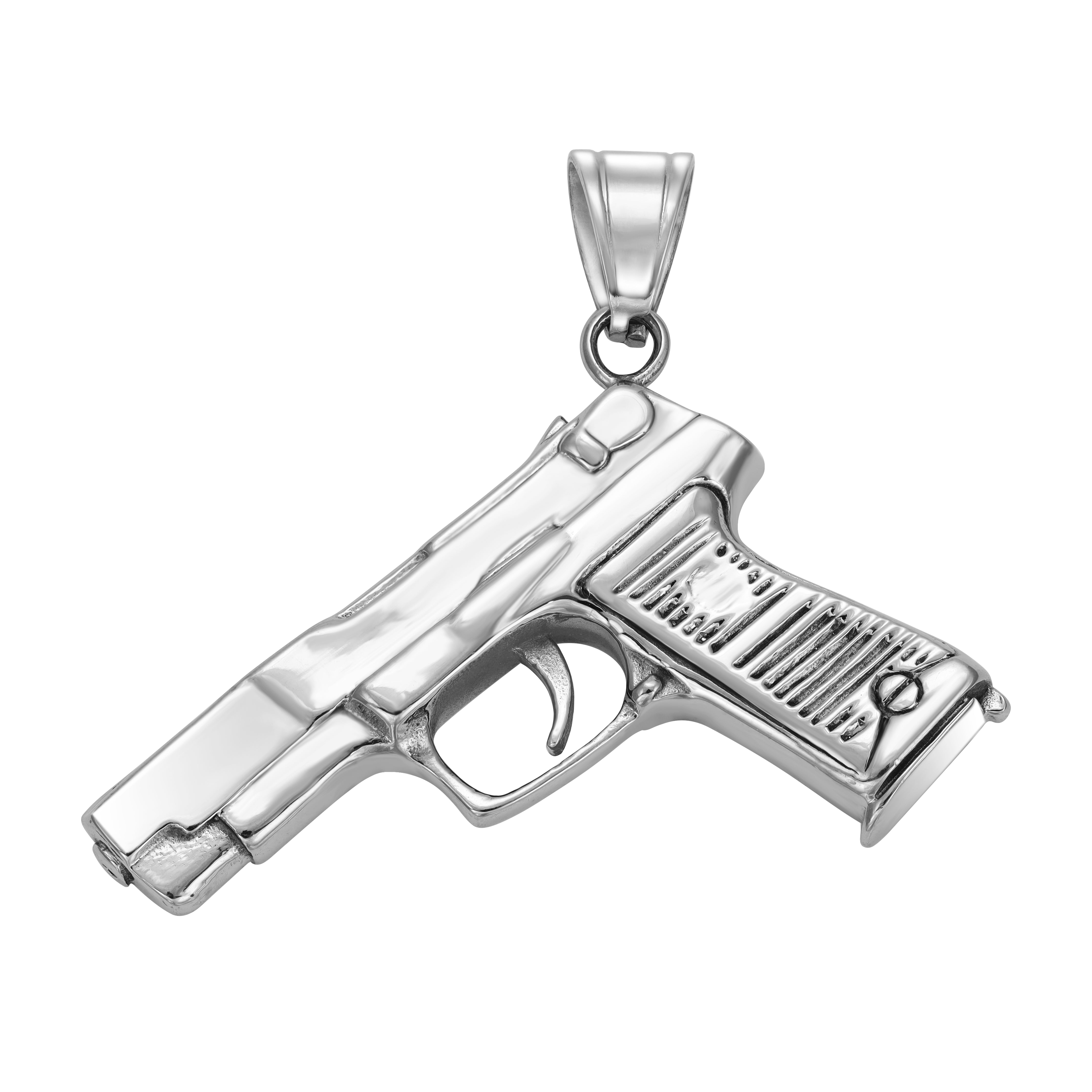 Verschiedene Anhänger aus Edelstahl Iced Out Stil Löwe / Boxhandschuh / Löwe / AK47 / Pistole - Taipan Schmuck