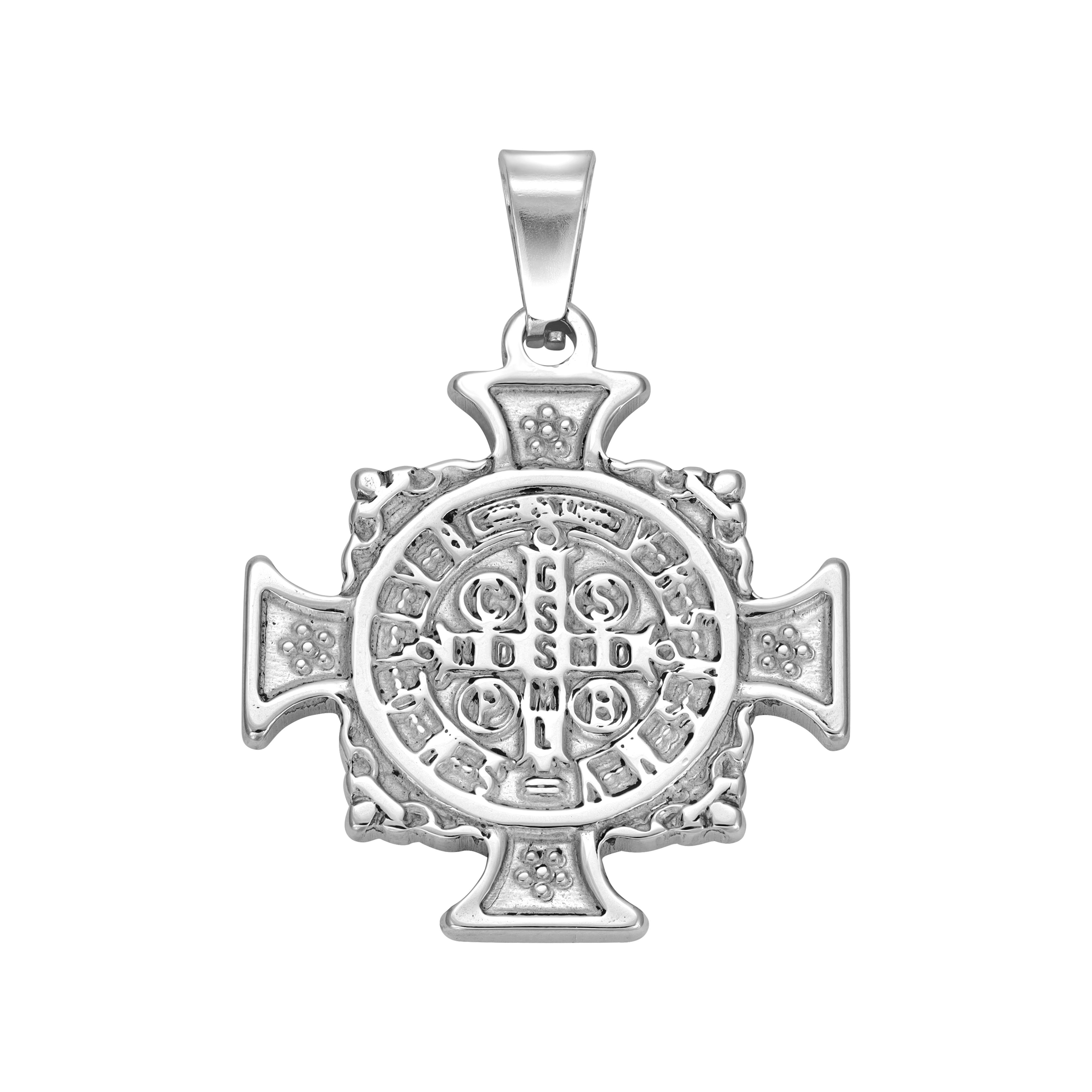 Verschiedene Kreuz Anhänger aus Edelstahl Iced Out Stil Kreuz / Heiliger Benedikt / Ankh Kreuz / Kreuz Medaillon - Taipan Schmuck