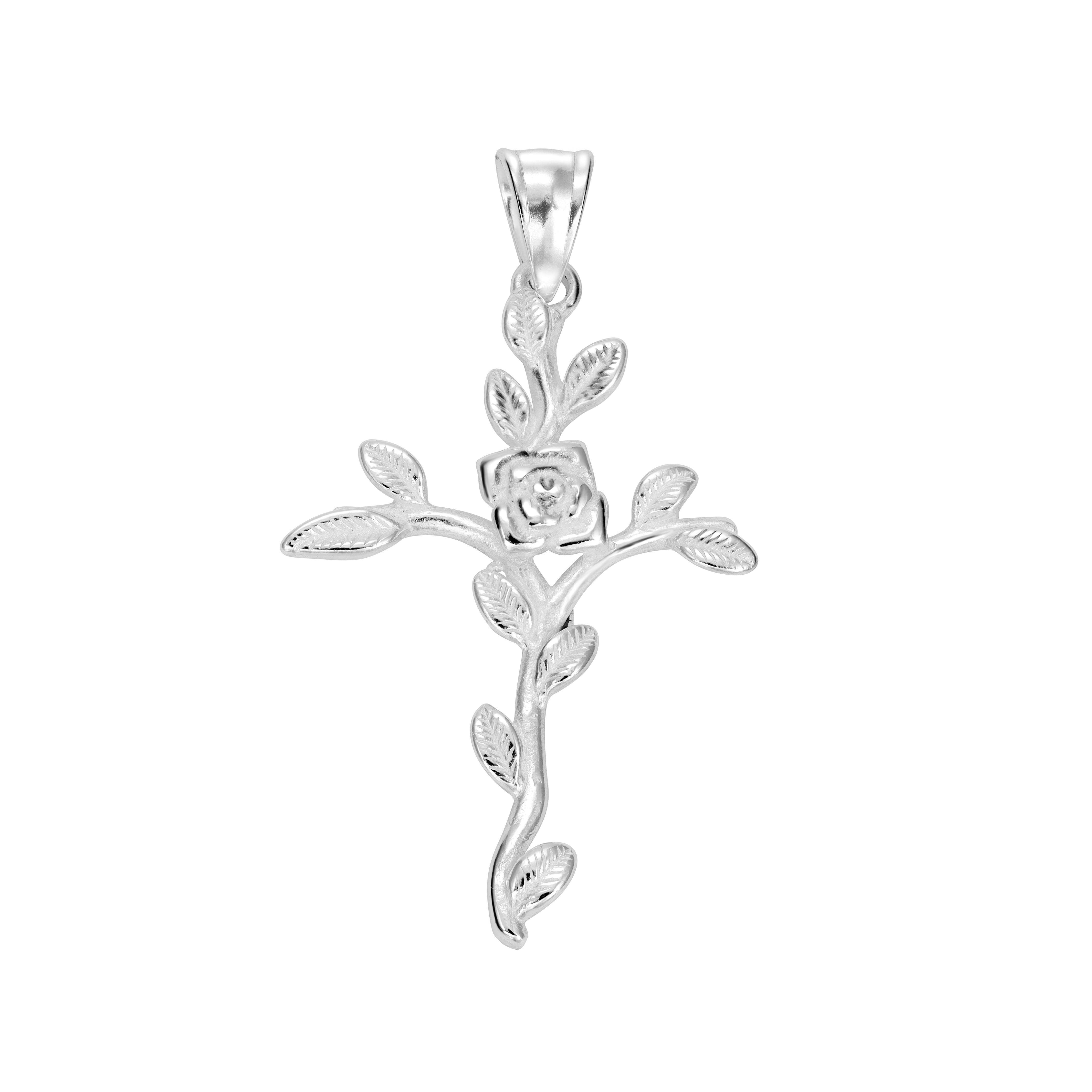 Verschiedene Anhänger aus Edelstahl Kreuz / Kreuz Rose / Betende Hände - Taipan Schmuck