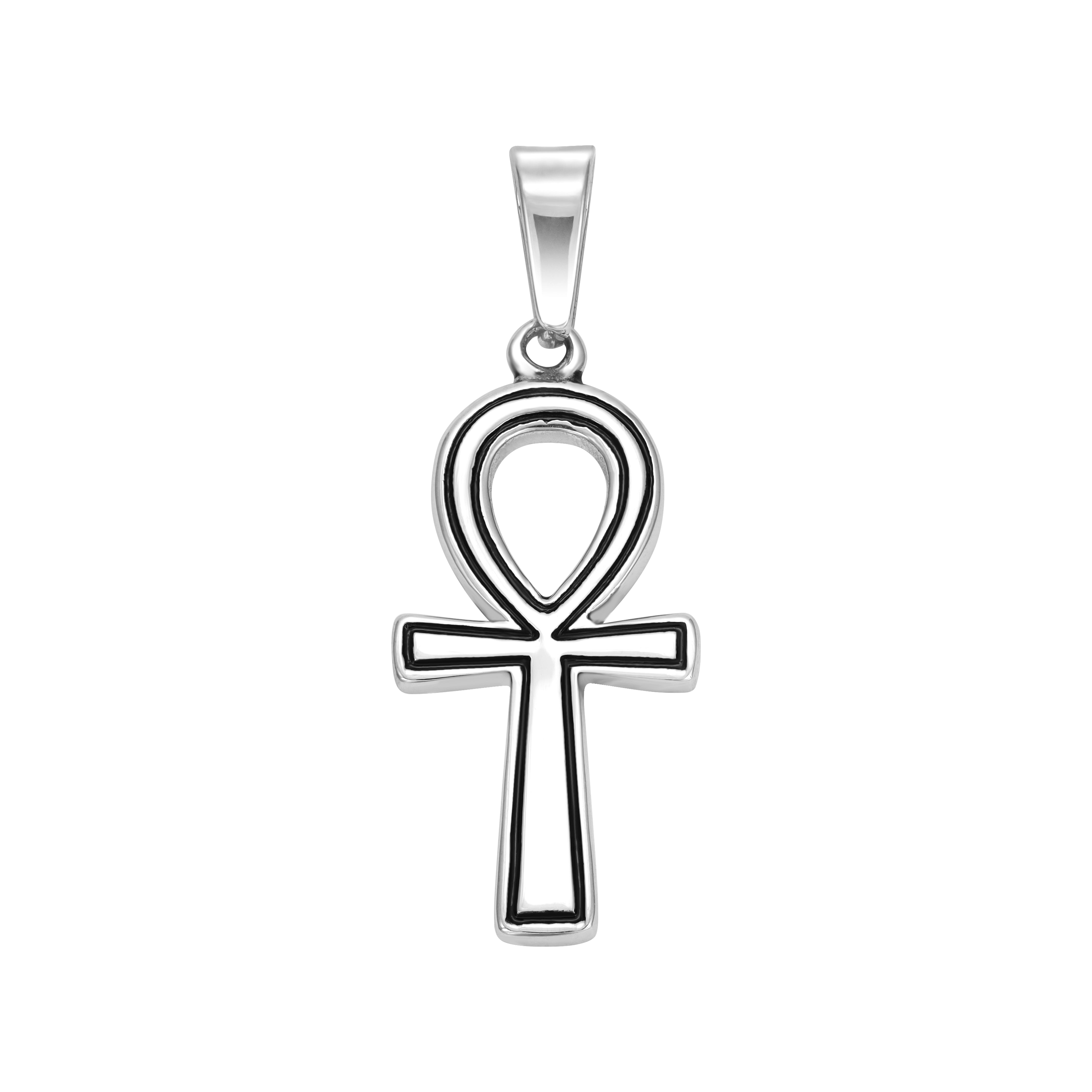 Verschiedene Kreuz Anhänger aus Edelstahl Iced Out Stil Kreuz / Heiliger Benedikt / Ankh Kreuz / Kreuz Medaillon - Taipan Schmuck