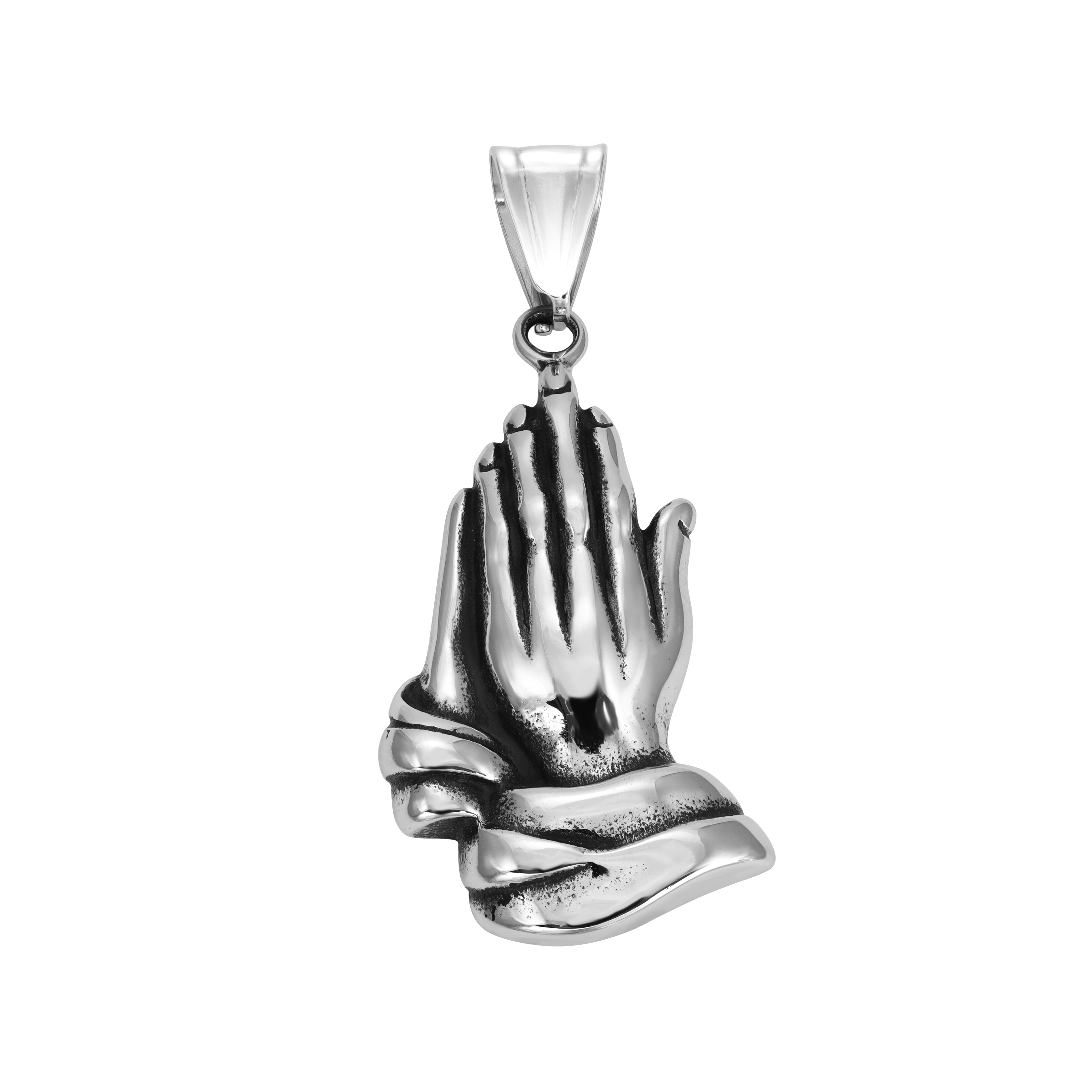 Verschiedene Anhänger aus Edelstahl Kreuz / Kreuz Rose / Betende Hände - Taipan Schmuck