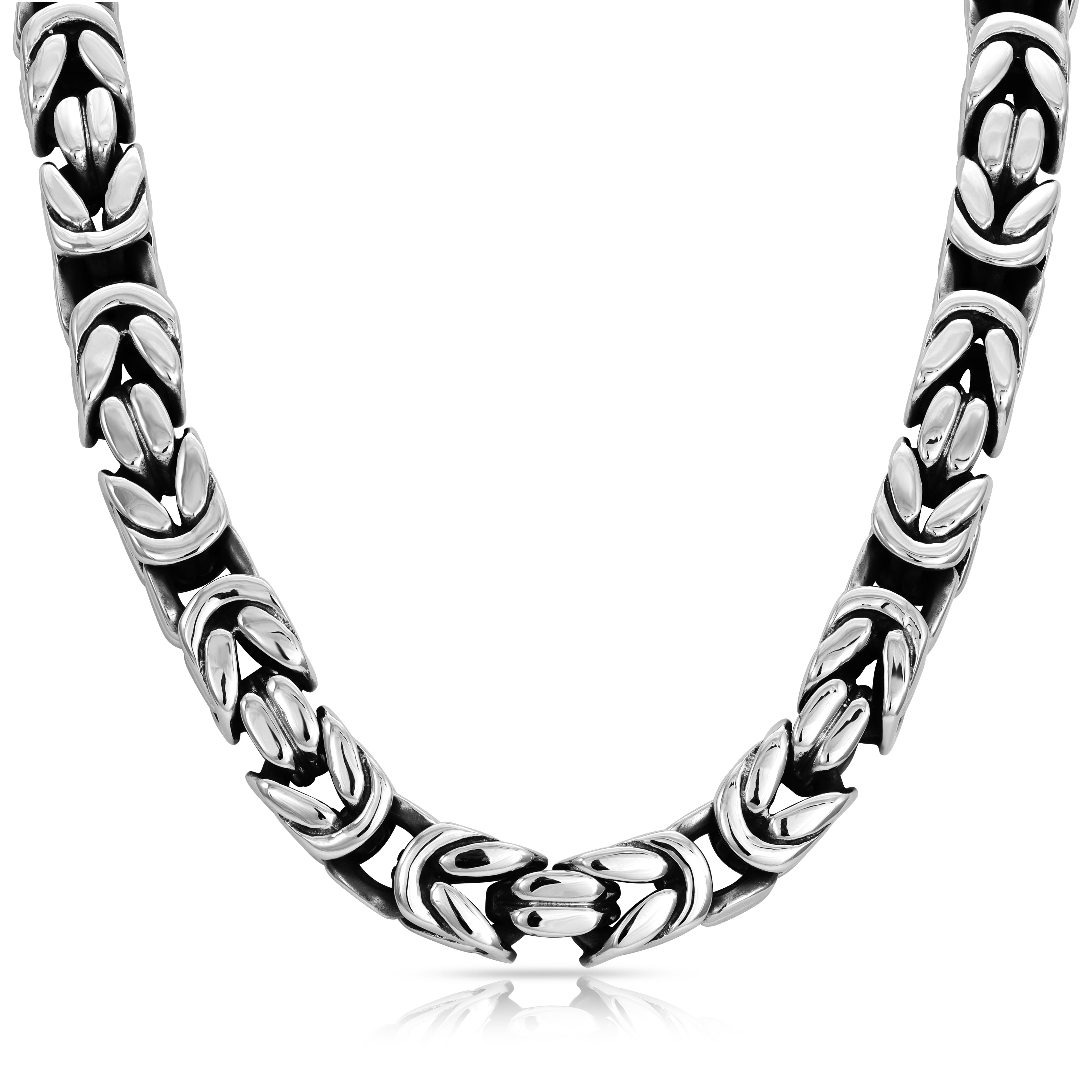 Massive Königskette 13mm breit vierkant aus Edelstahl - Taipan Schmuck