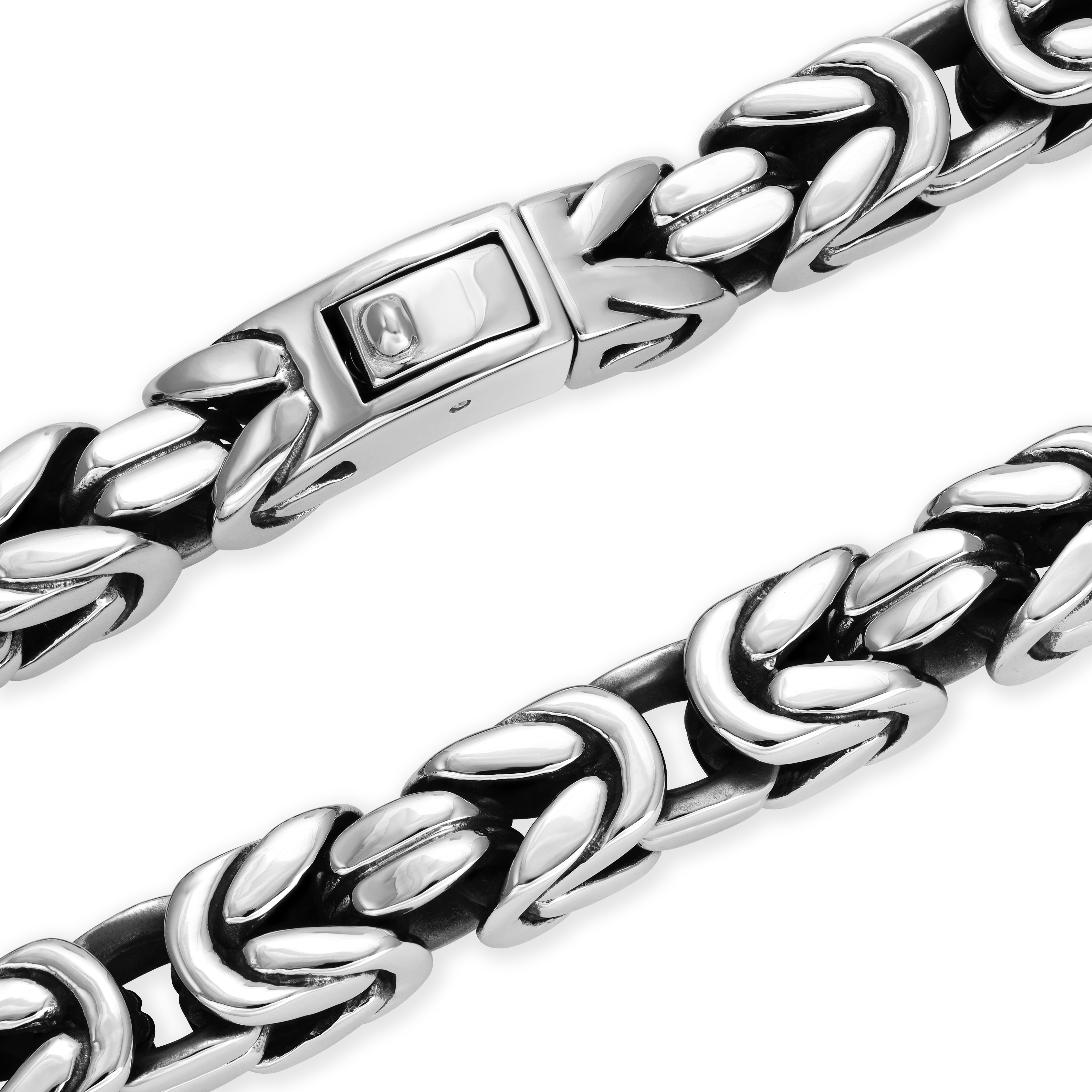 Massive Königskette 13mm breit vierkant aus Edelstahl - Taipan Schmuck