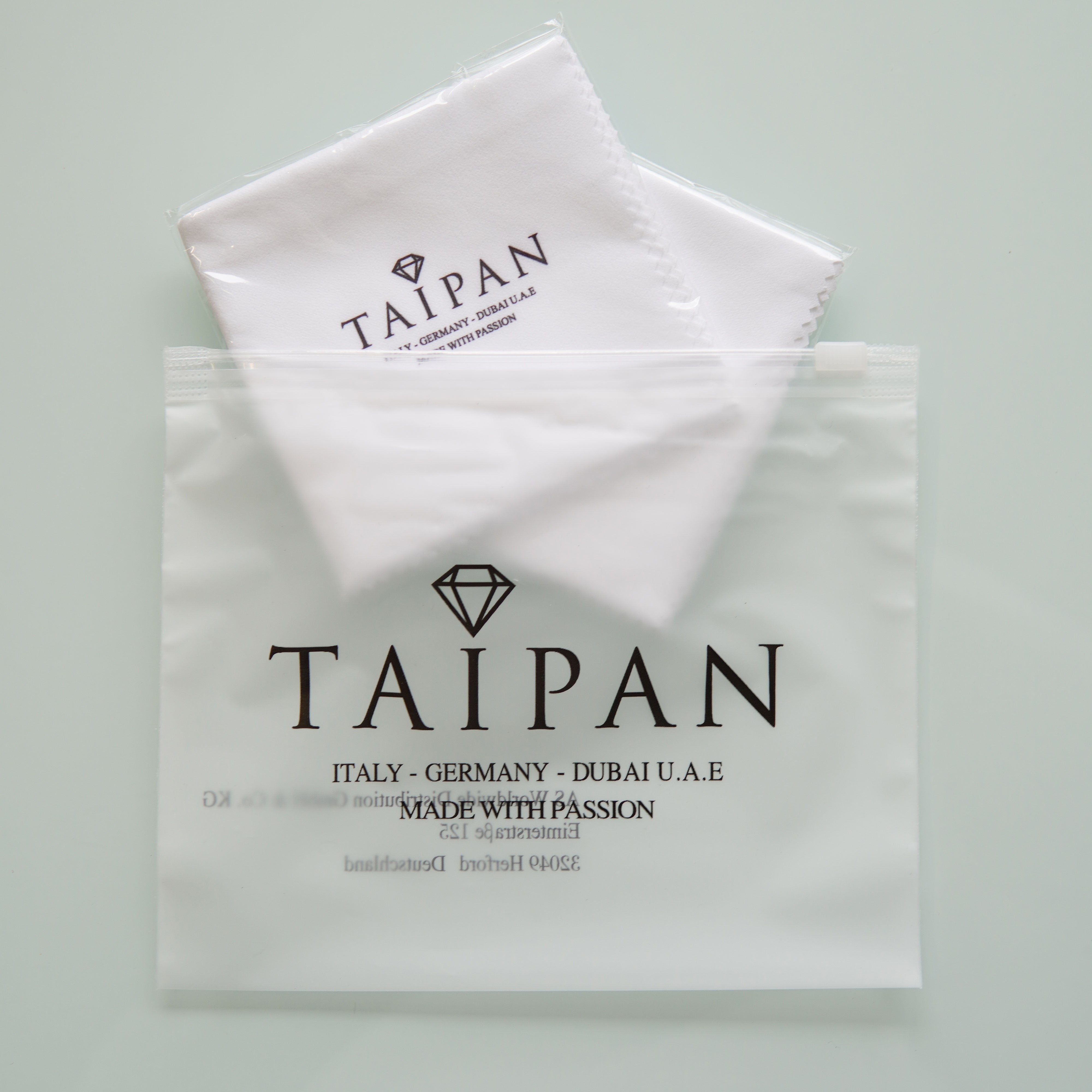 Großes Putztuch Silberputztuch zum reinigen von Silberschmuck weiß 2er / 5er Pack - Taipan Schmuck