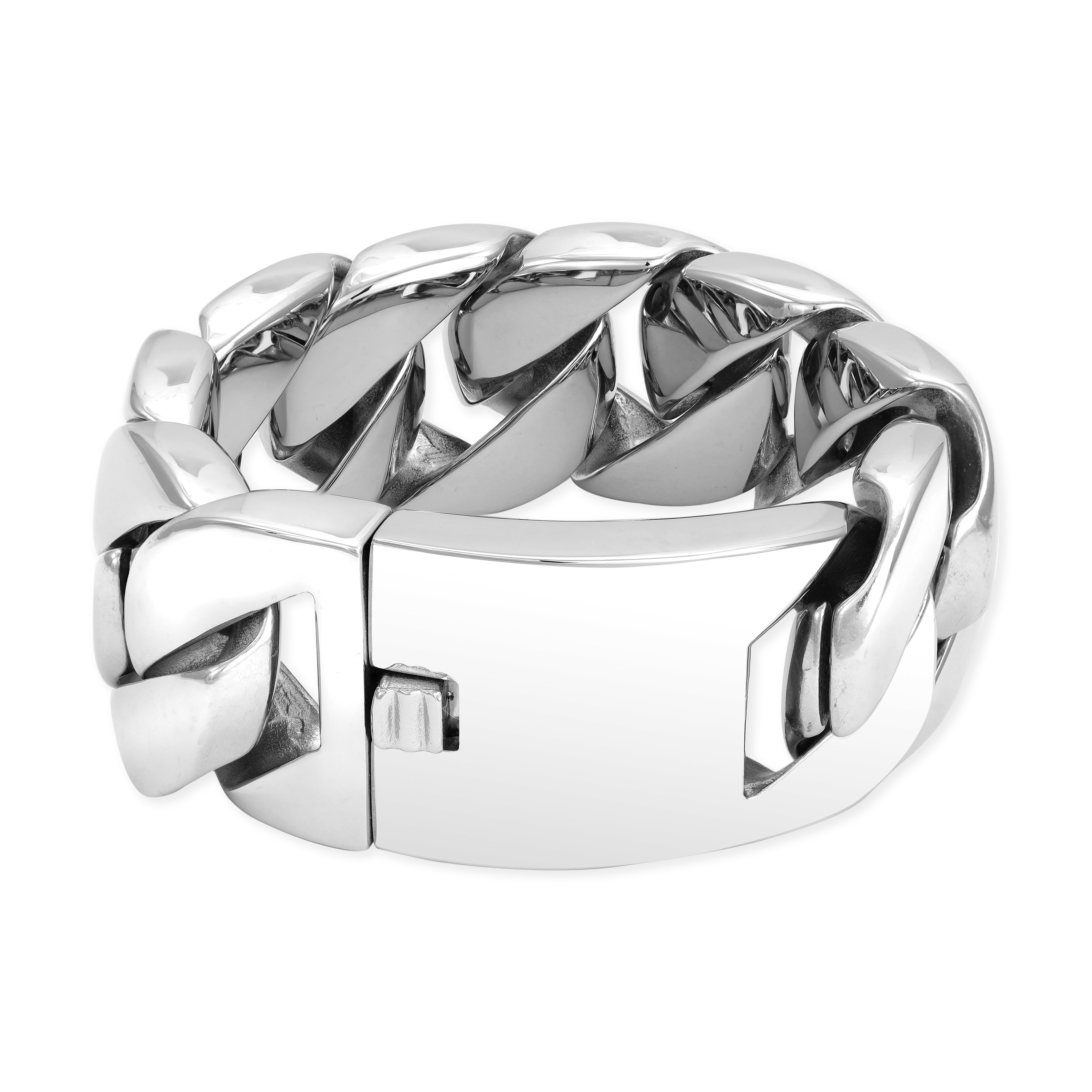 30mm GIGANTISCHES Miami Cuban Link Armband Panzerkette aus Edelstahl - Taipan Schmuck