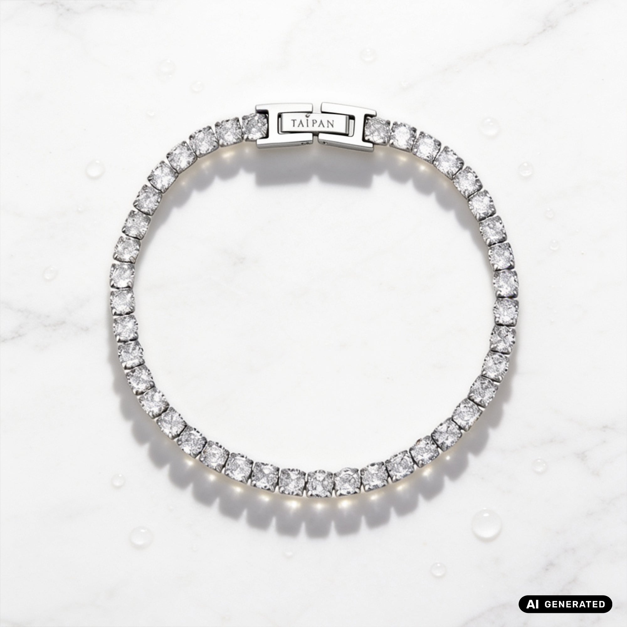 Tennis Chain Bracelet 3mm wide made of stainless steel VVS