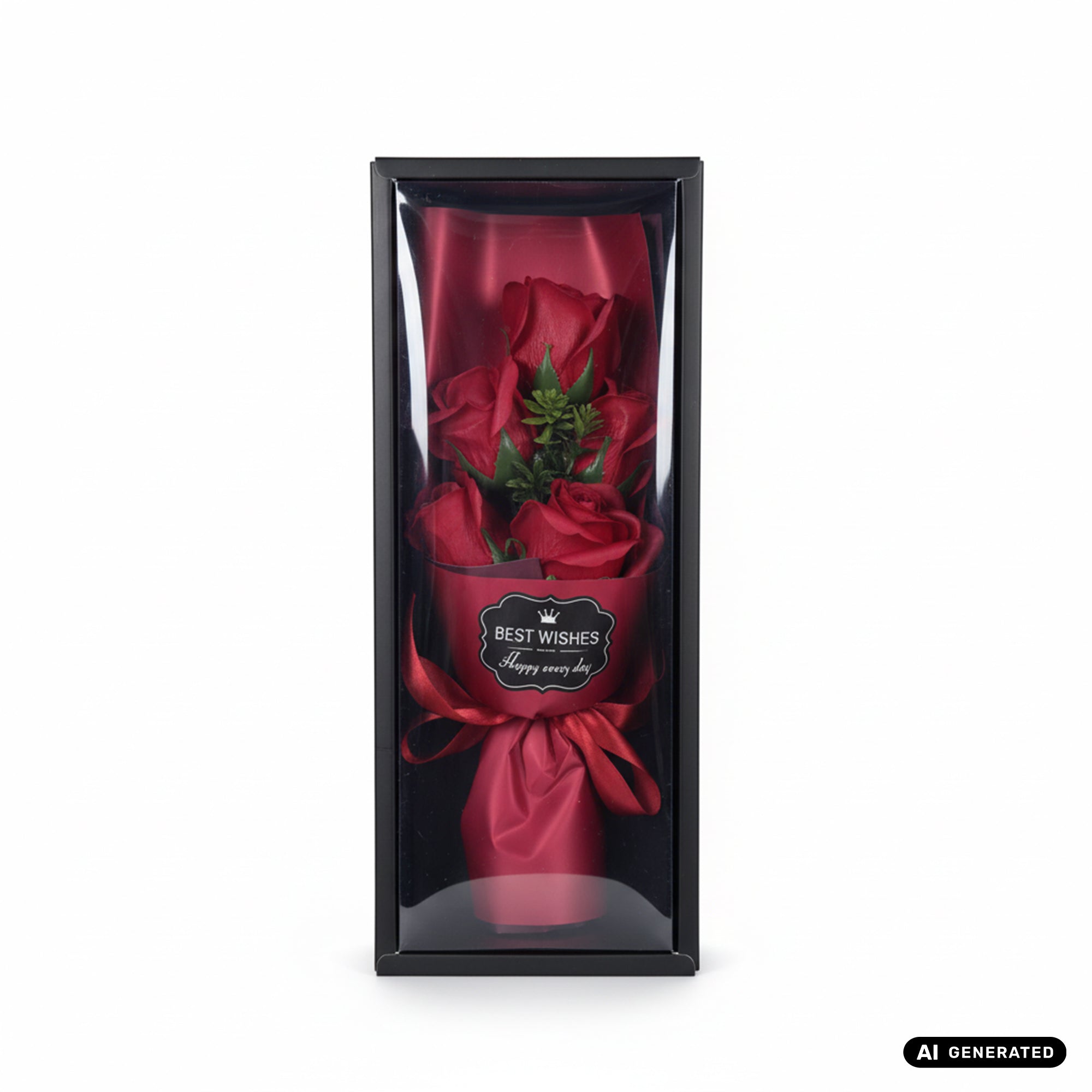 Elegante Deko-Rose im edlen Geschenkkasten für Valentinstag, Jahrestag, Geburtstag