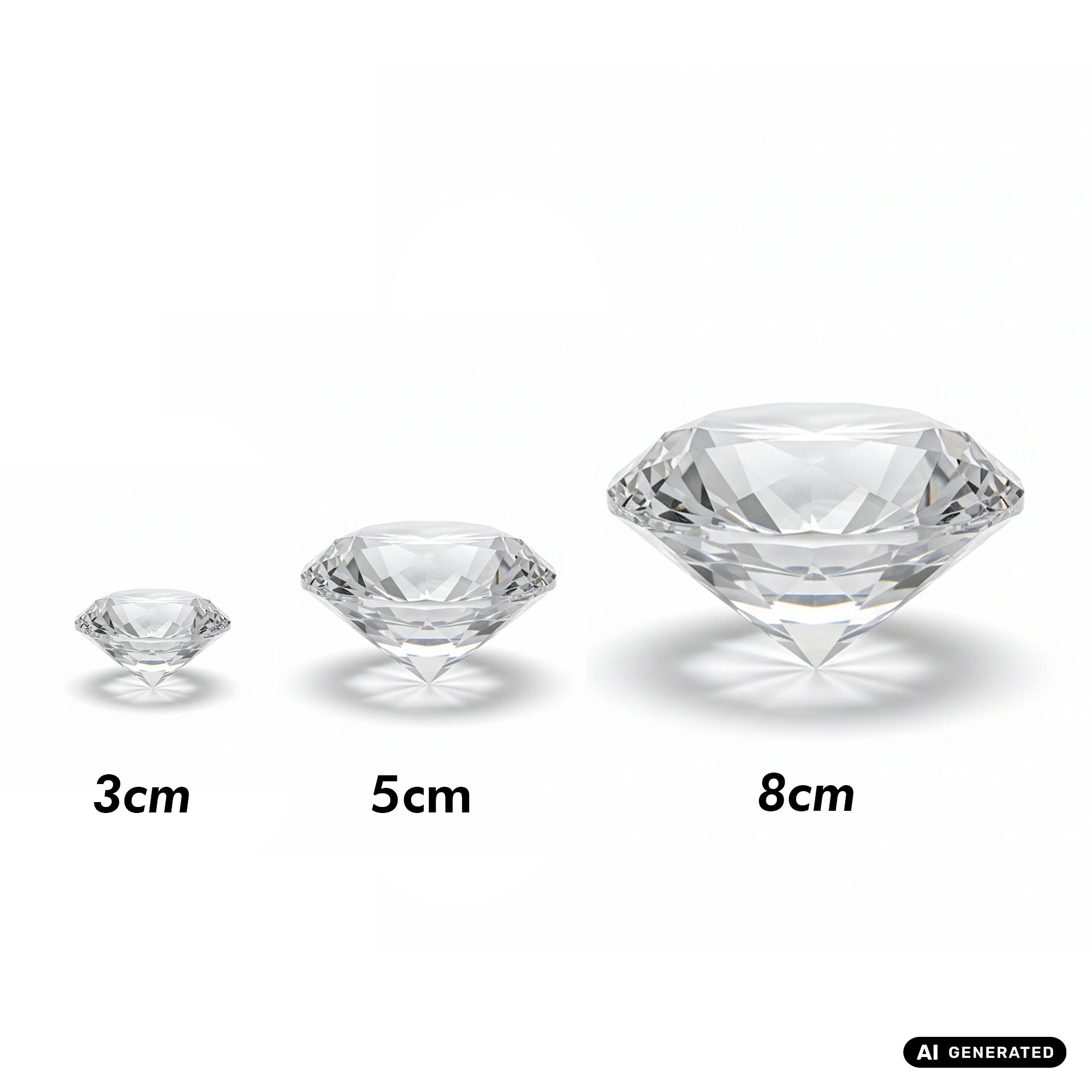 Kristall-Diamanten Deko Steine in 3cm 5cm 8cm für Hochzeiten, Geburtstage und andere Events
