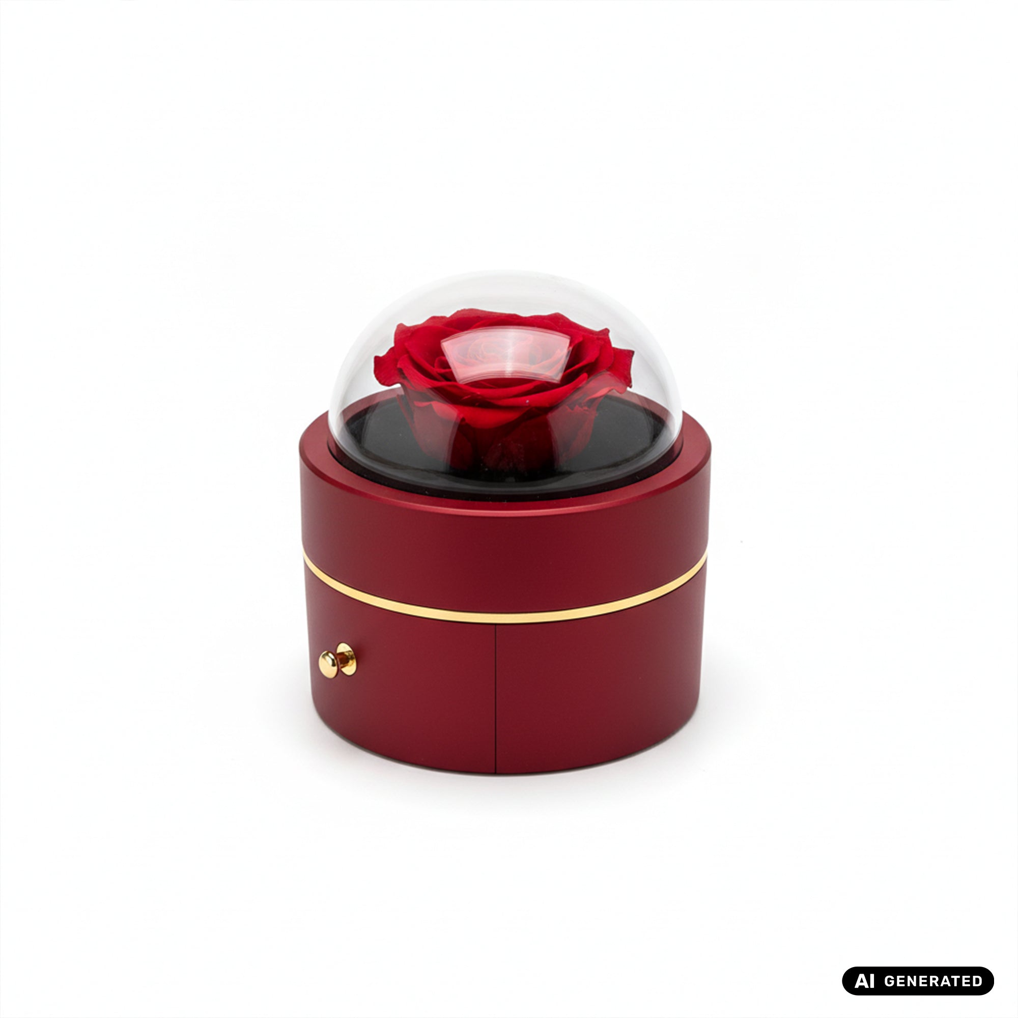 Schmuckbox Geschenkbox mit Rose in rot