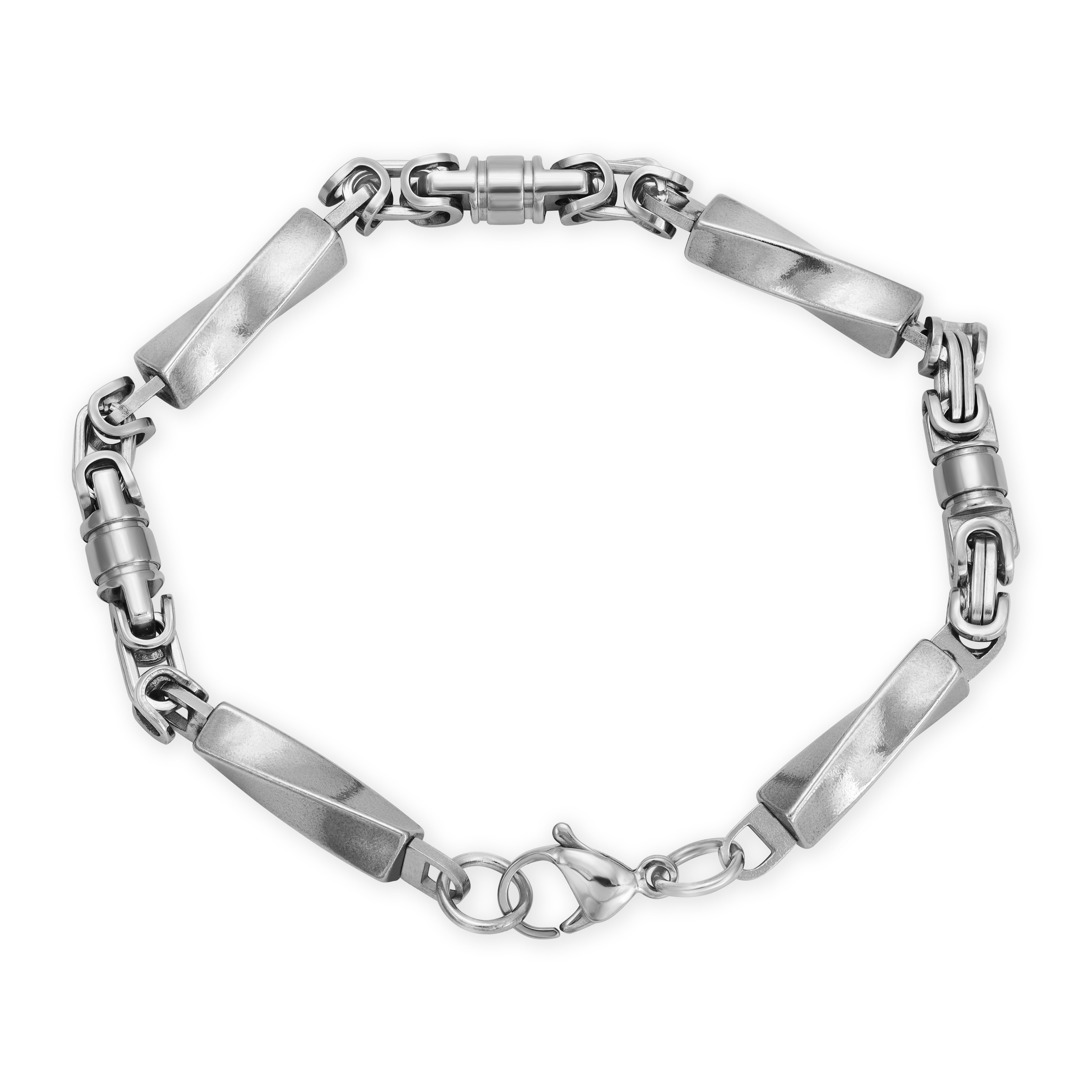 Königskette + Montecarlo Kette Armband 6mm breit aus Edelstahl - Taipan Schmuck
