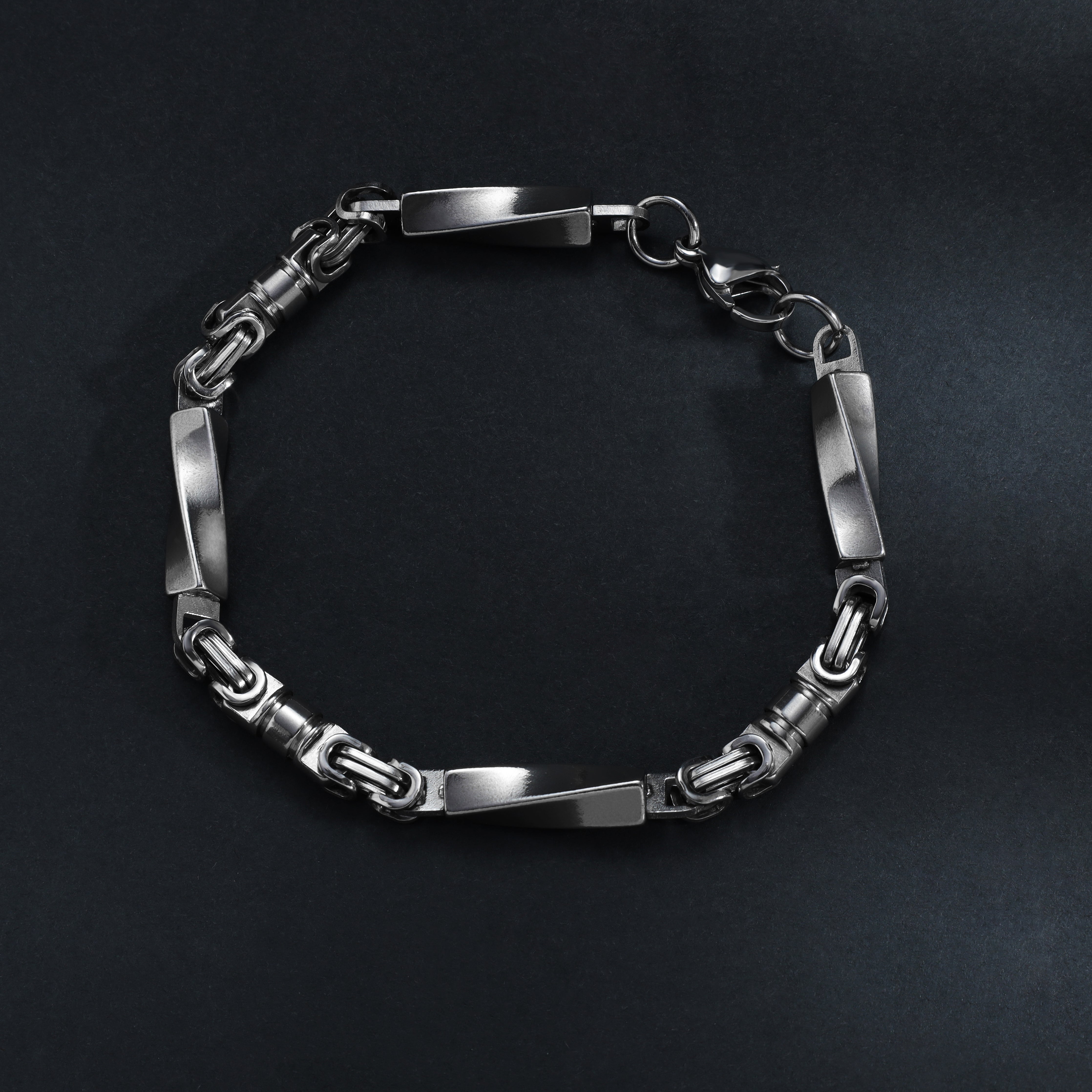 Königskette + Montecarlo Kette Armband 6mm breit aus Edelstahl - Taipan Schmuck