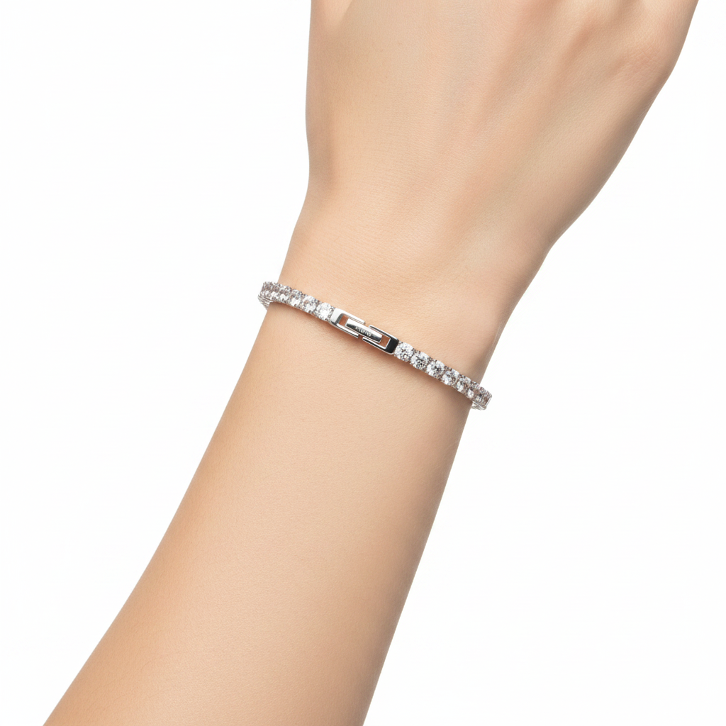 4mm Tennis Chain Armband - 925 Silber Damen