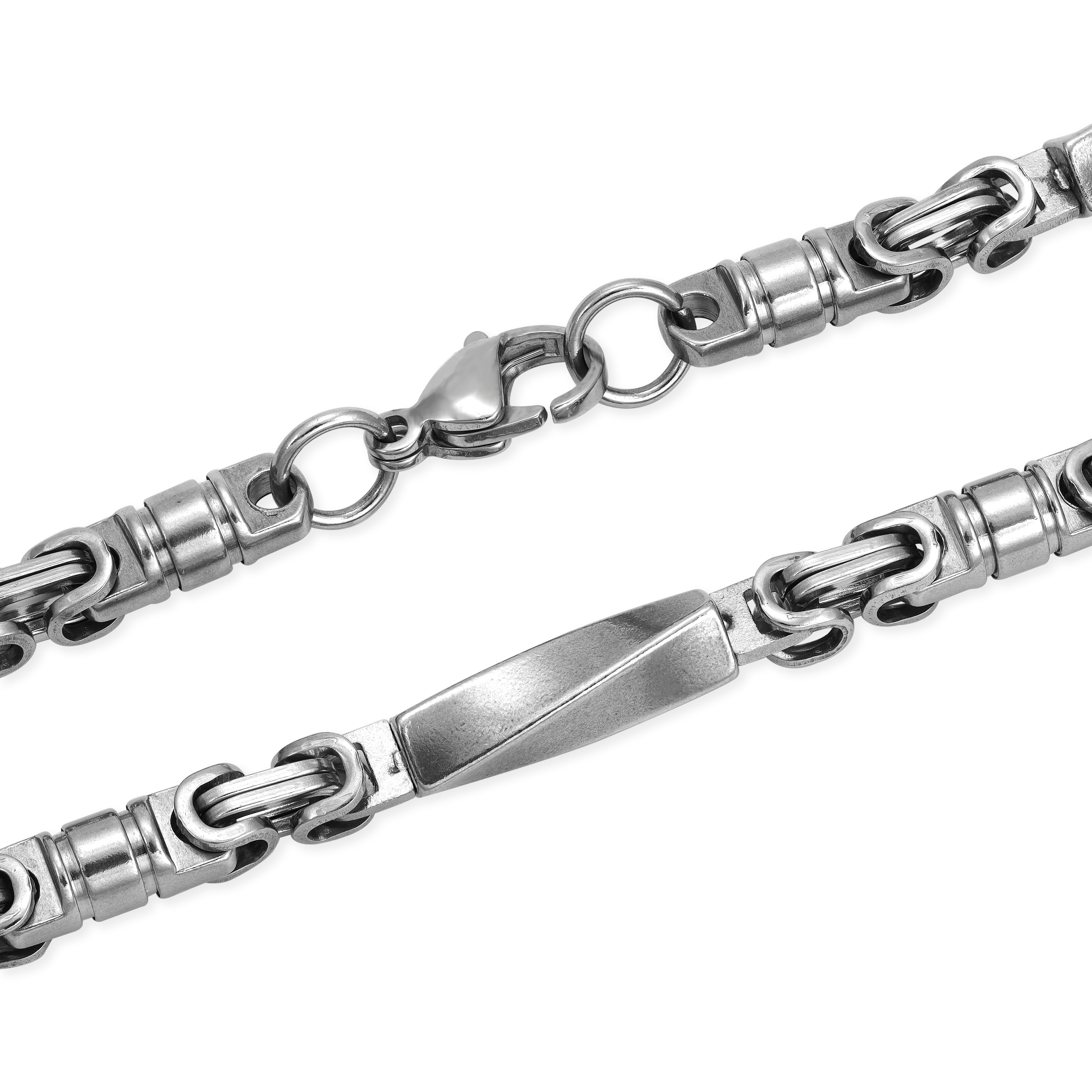 6mm Königskette + Montecarlo Kette aus Edelstahl - Taipan Schmuck