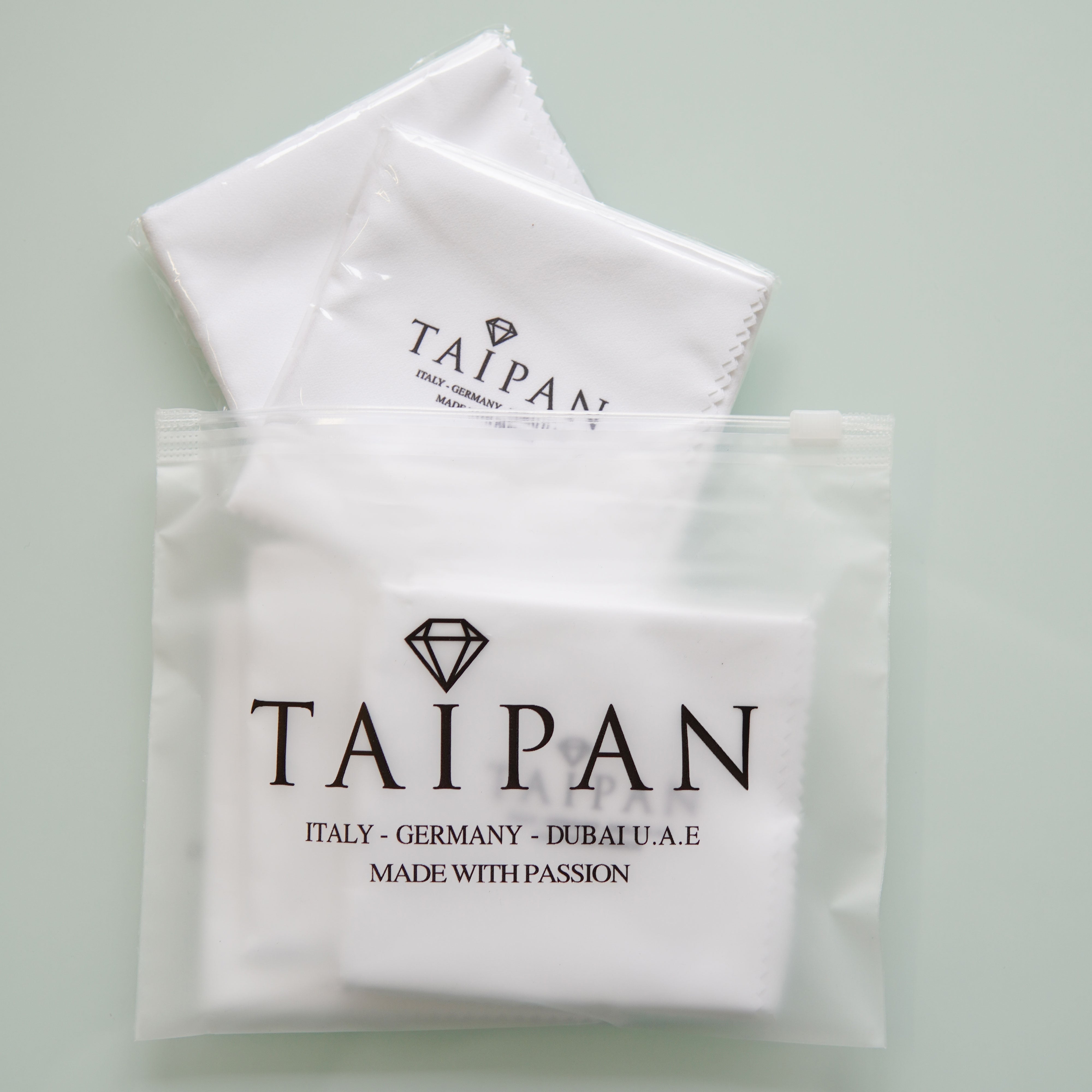 Großes Putztuch Silberputztuch zum reinigen von Silberschmuck weiß 2er / 5er Pack - Taipan Schmuck