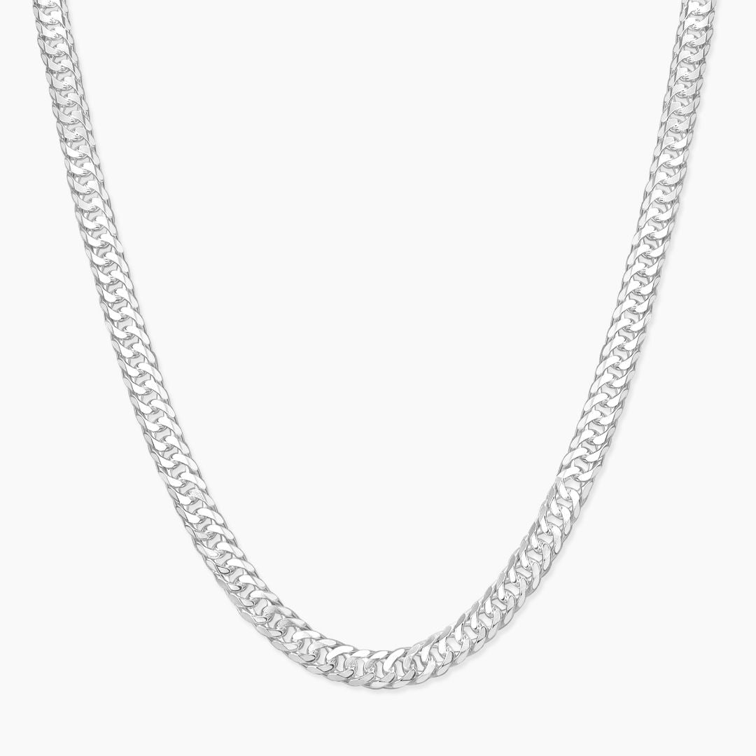 Set - Doppel Panzerkette 6mm - Set Halskette + Armband aus 925 Sterling Silber - 20% sparen - Taipan Schmuck
