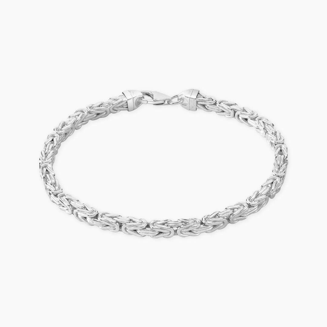 Set - Königskette vierkant 4mm - Halskette + Armband aus 925 Silber - 20% sparen - Taipan Schmuck