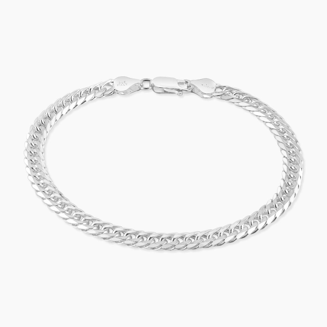 Set - Doppel Panzerkette 6mm - Set Halskette + Armband aus 925 Sterling Silber - 20% sparen - Taipan Schmuck