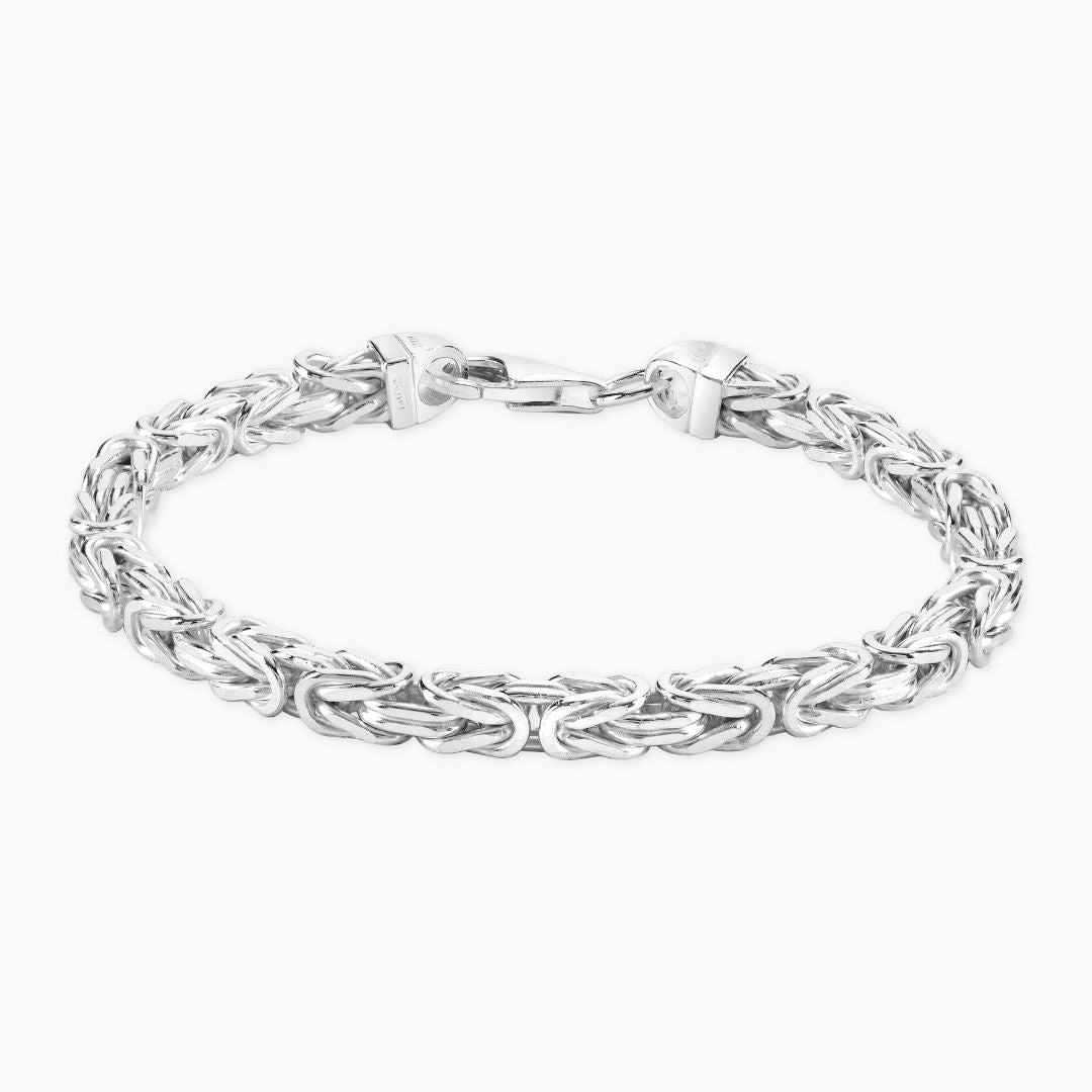 Set - Königskette Link 5mm - Halskette + Armband aus 925 Silber - 20% sparen - Taipan Schmuck