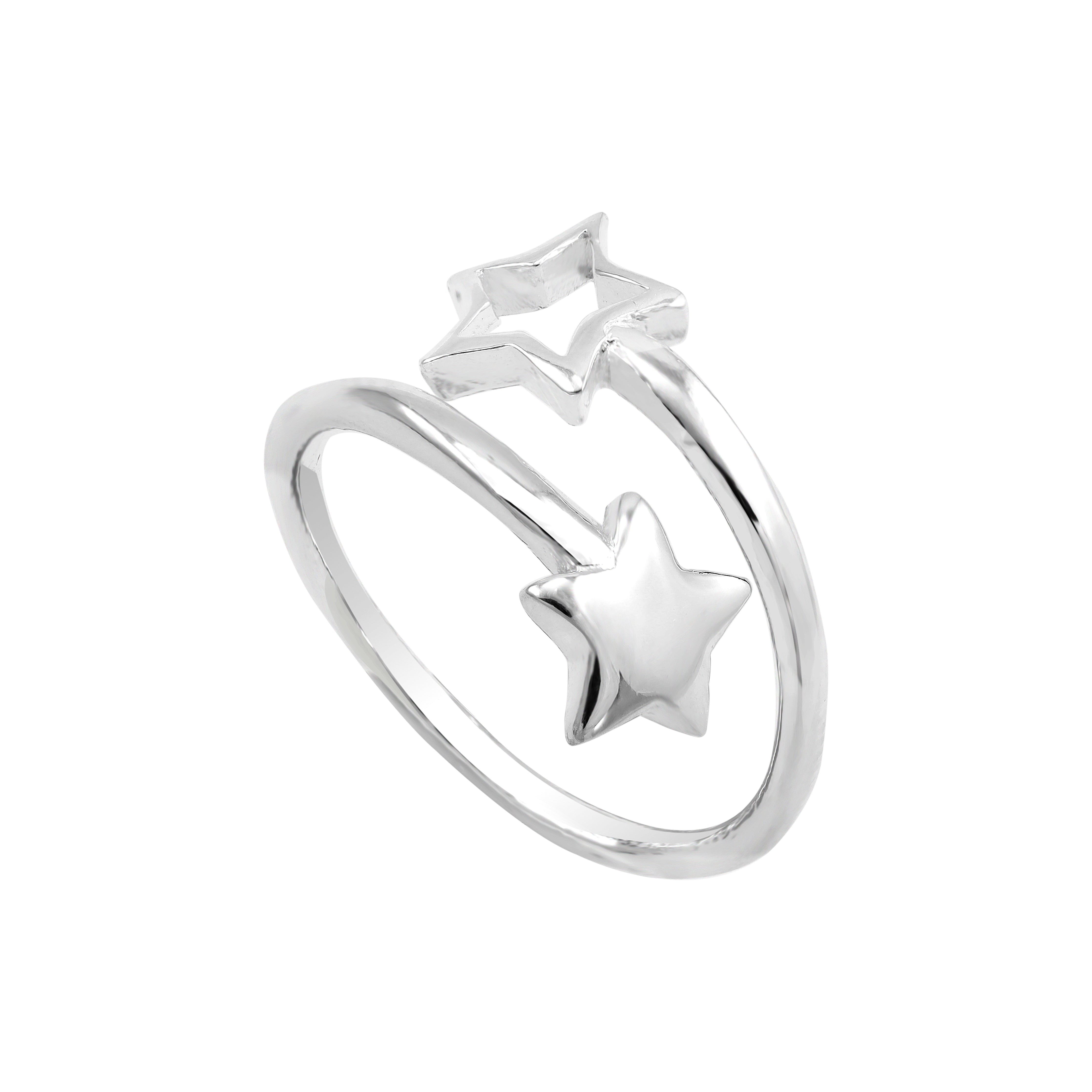 Damen Sterne Motiv Silberring aus 925 Sterlingsilber - Taipan Schmuck