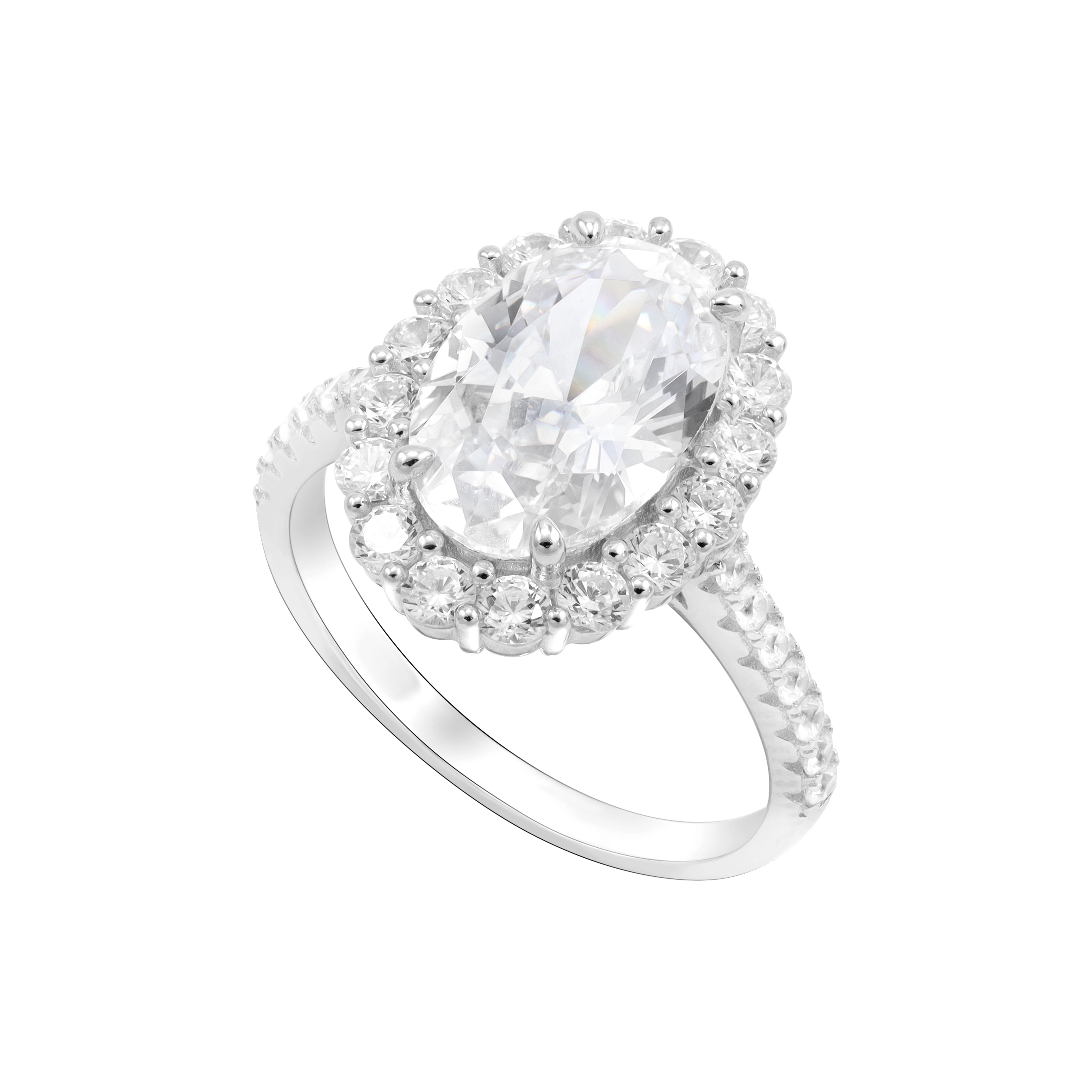 Damen Silberring Zirkonia Cocktailring Größe  6-8 aus 925 Sterlingsilber - Taipan Schmuck