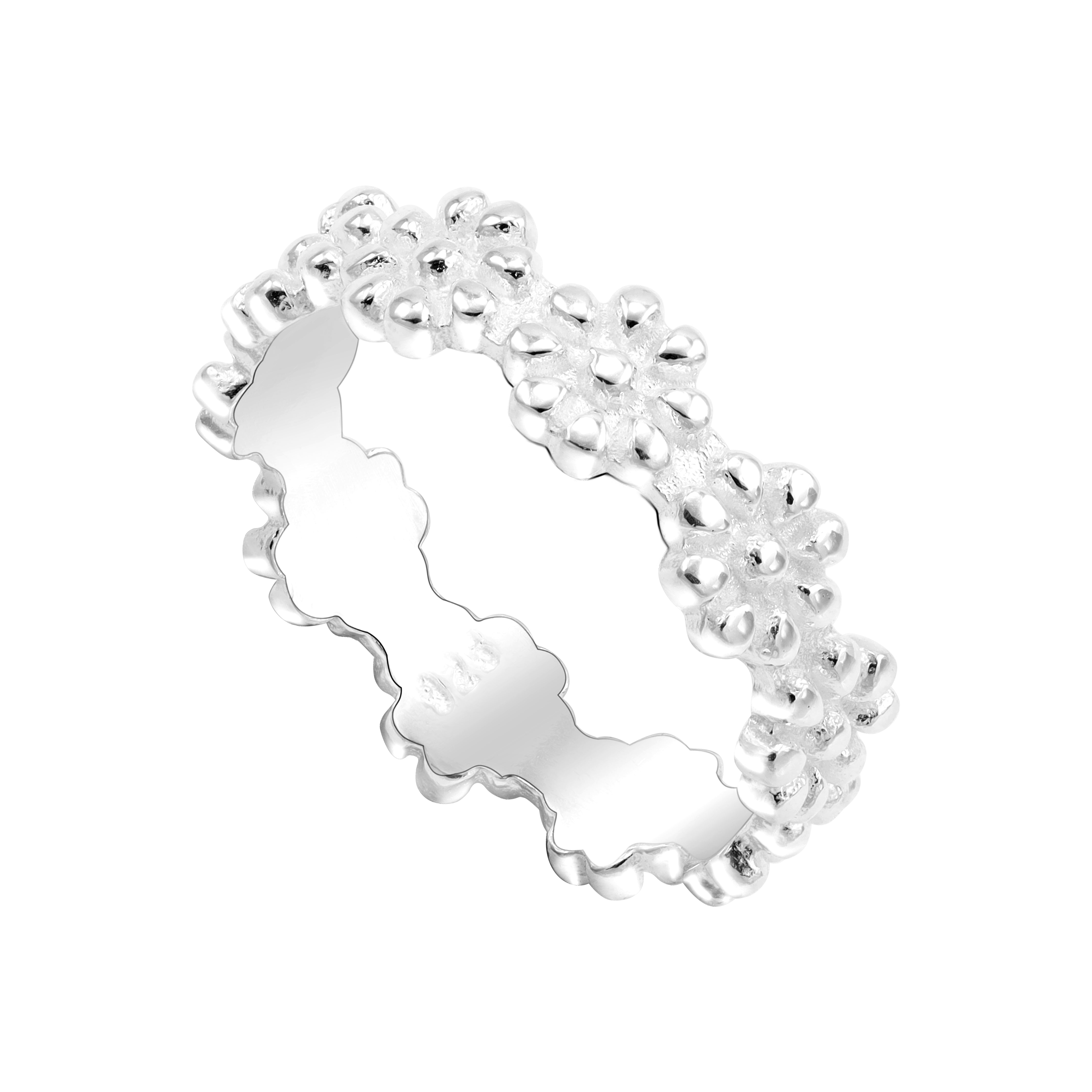 Damen Silberring Blumen Motiv Größe  6-9 aus 925 Sterlingsilber - Taipan Schmuck