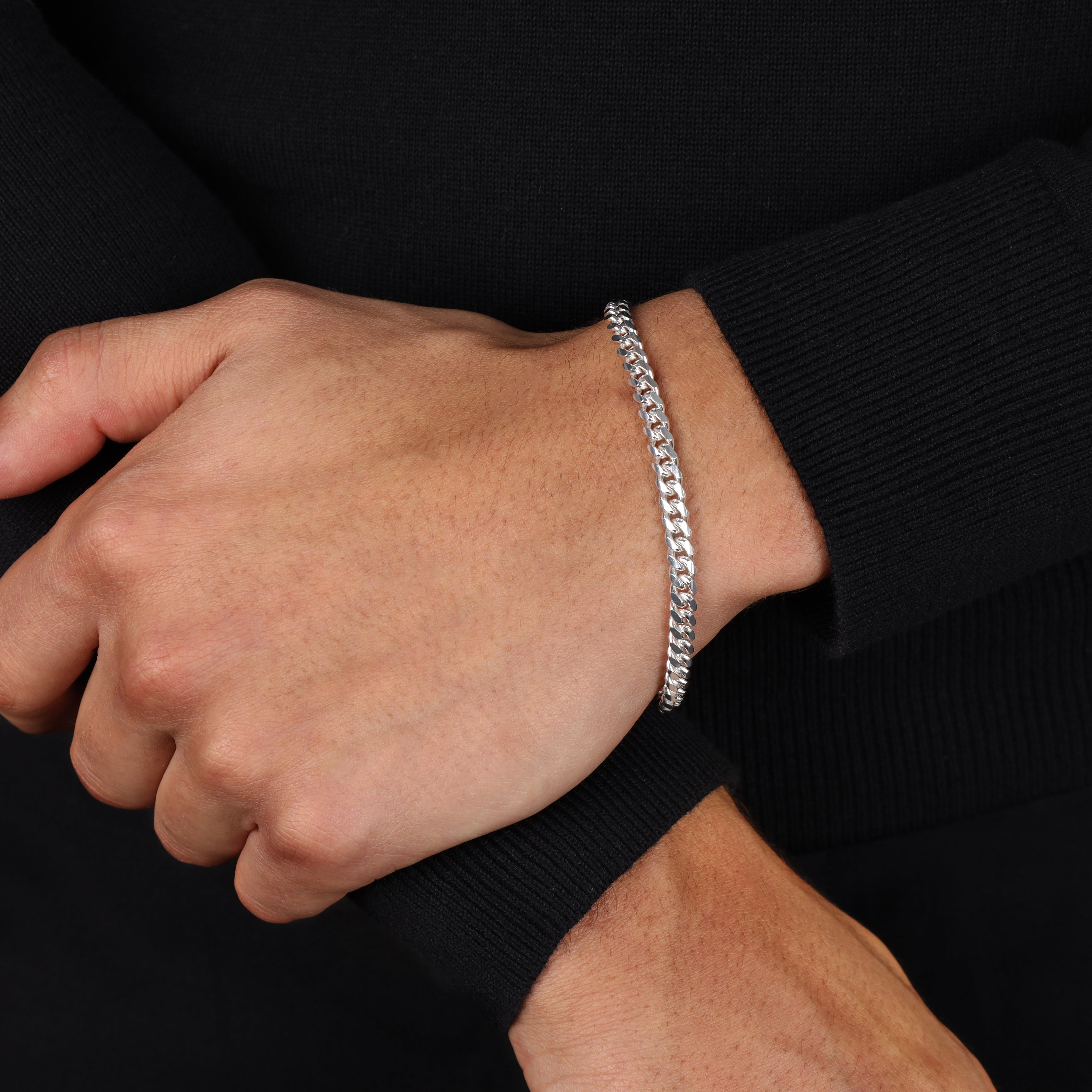 5mm Miami Cuban Link Armband Panzerkette - 925 Silber - Taipan Schmuck