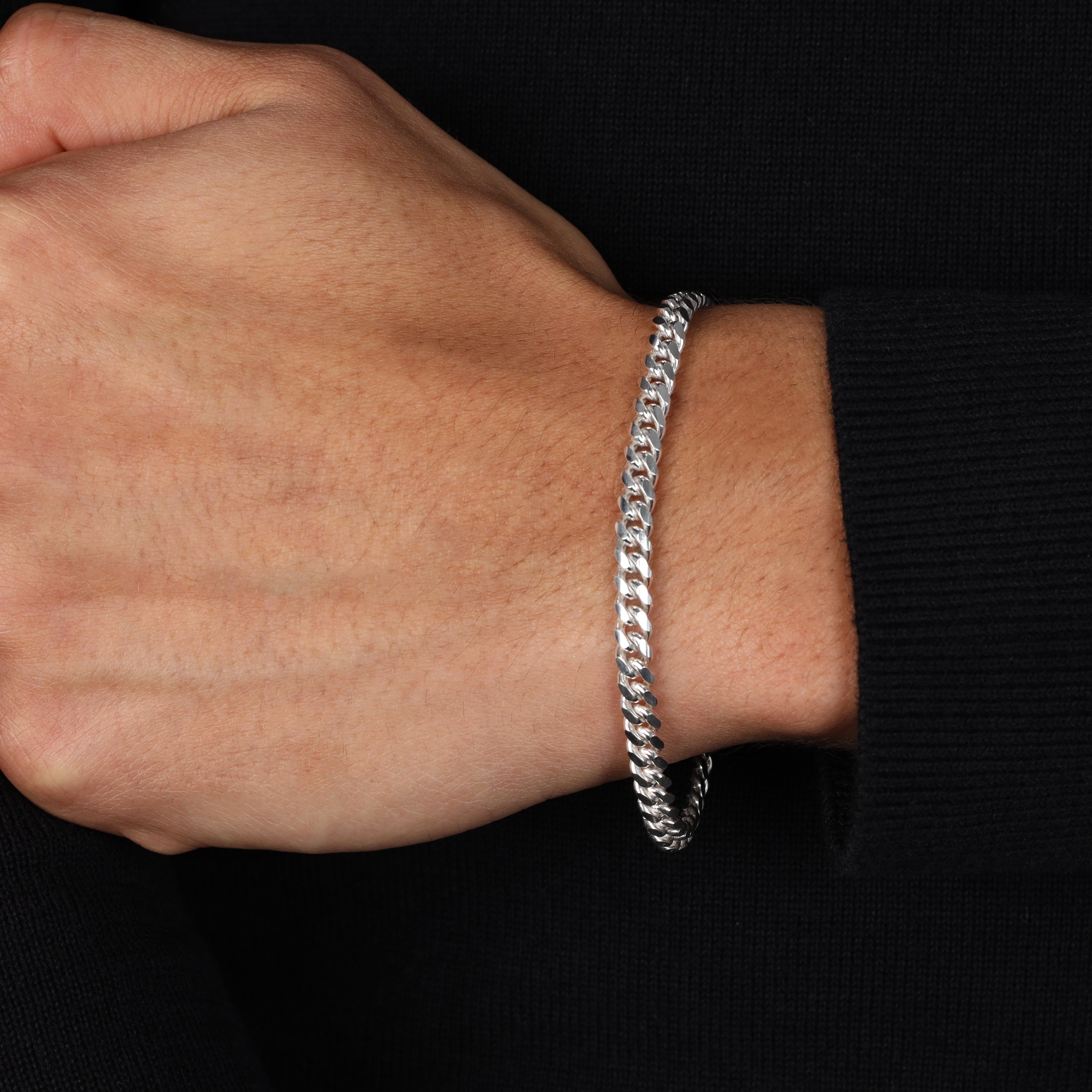 Miami Cuban Link Armband Panzerkette 5mm - 925 Silber - Taipan Schmuck