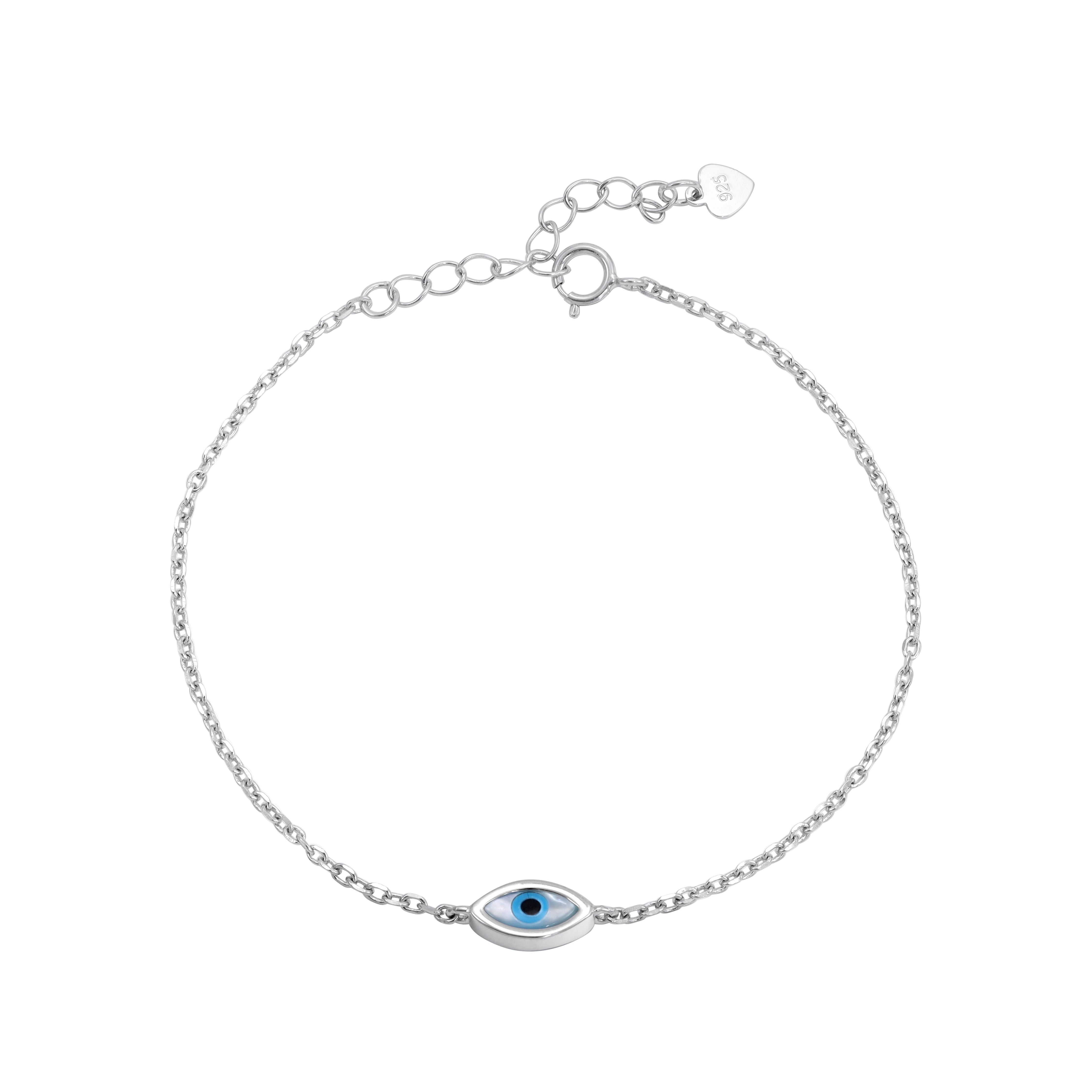 Damen Ankerkette mit Nazar Evil eye Armband - aus 925 Sterlingsilber - Taipan Schmuck