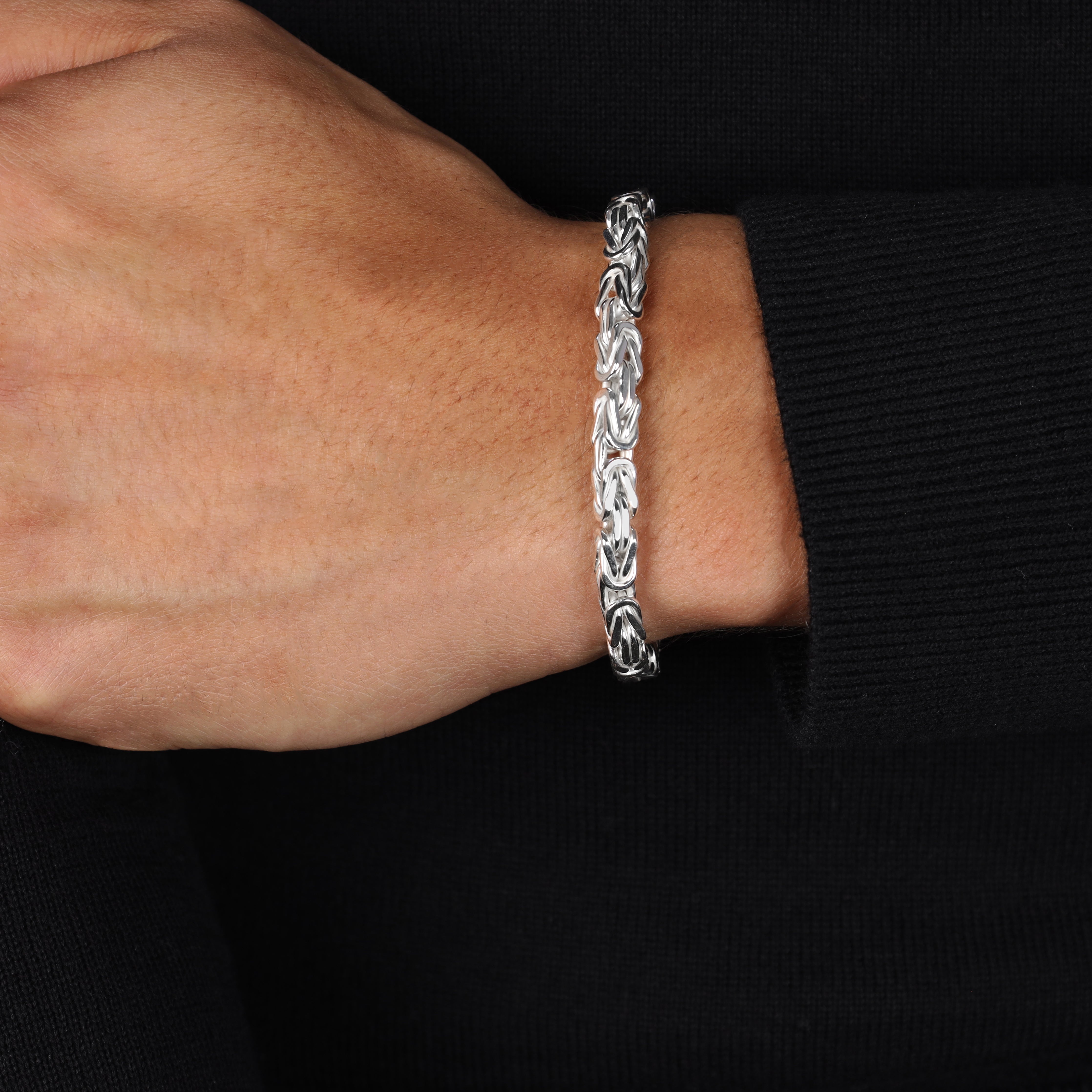 Byzantine chain bracelet 5mm - 925 silver