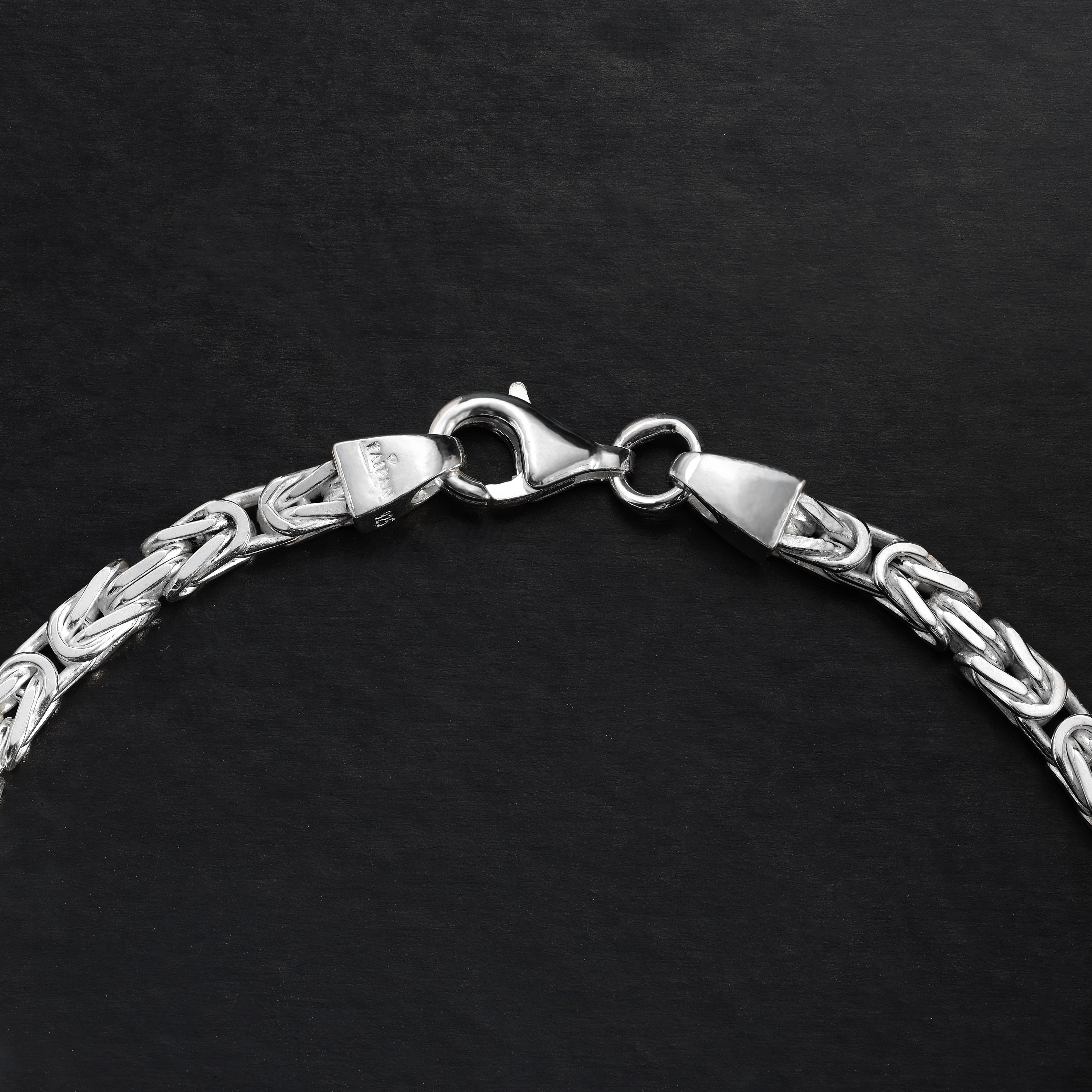 3mm Königskette Armband - 925 Silber massiv vierkant hochglanzpoliert - Taipan Schmuck