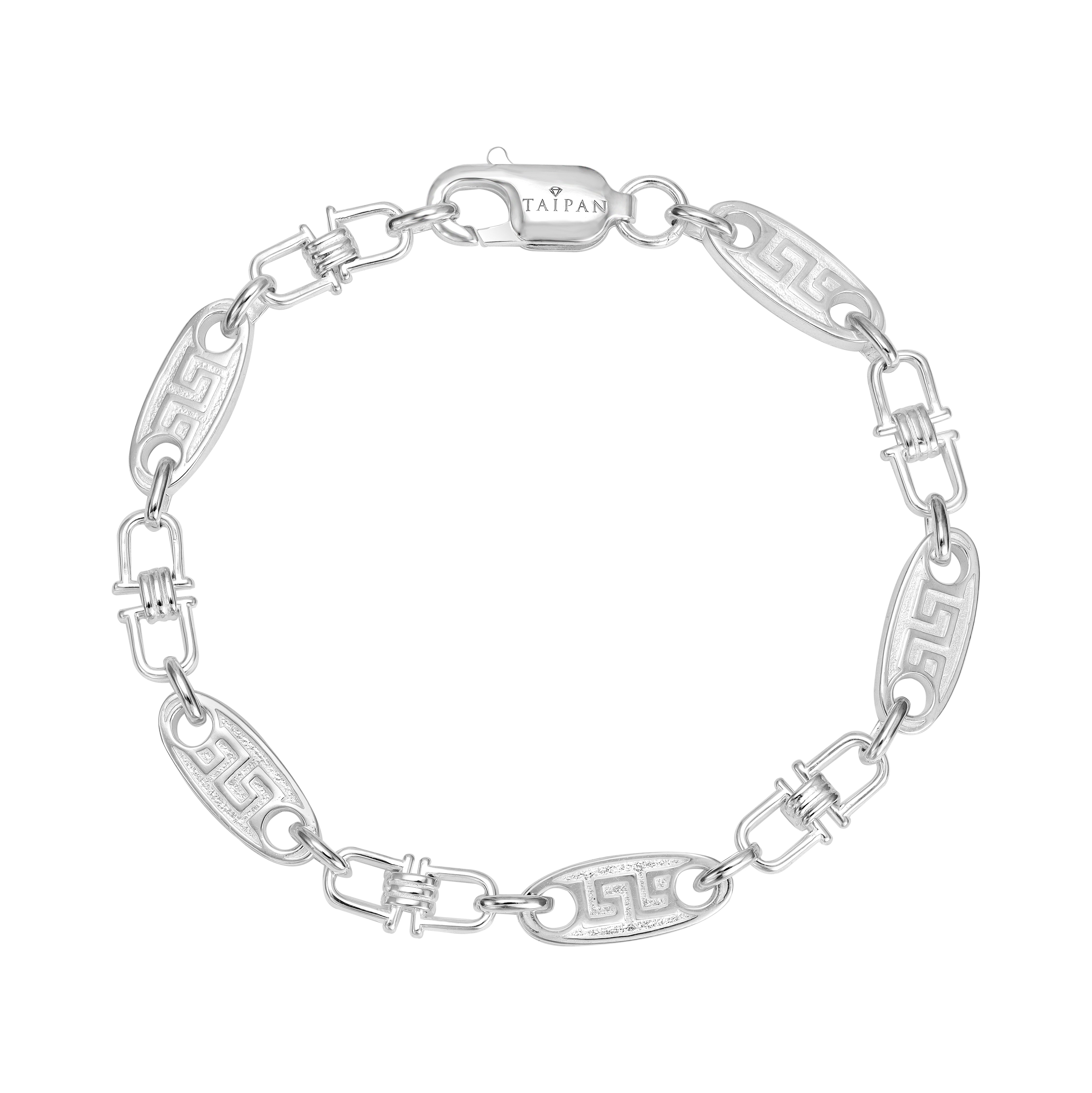 Plattenkette movable Greek 6mm aus 925 Sterling Silber - Taipan Schmuck