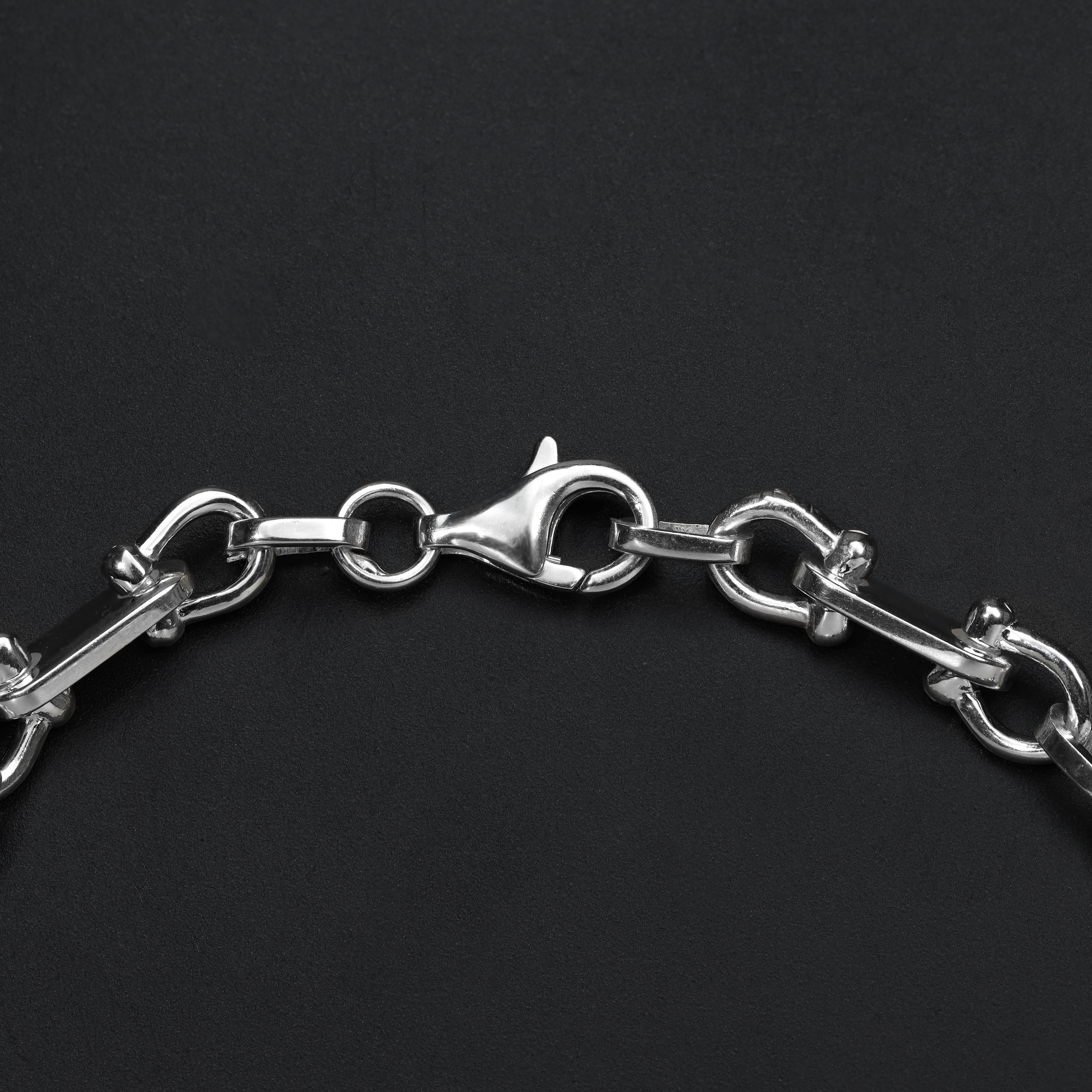 Pharao Kette Armband Plattenkette 6,5mm breit aus 925 Sterlingsilber "Oriental Dream" - Taipan Schmuck