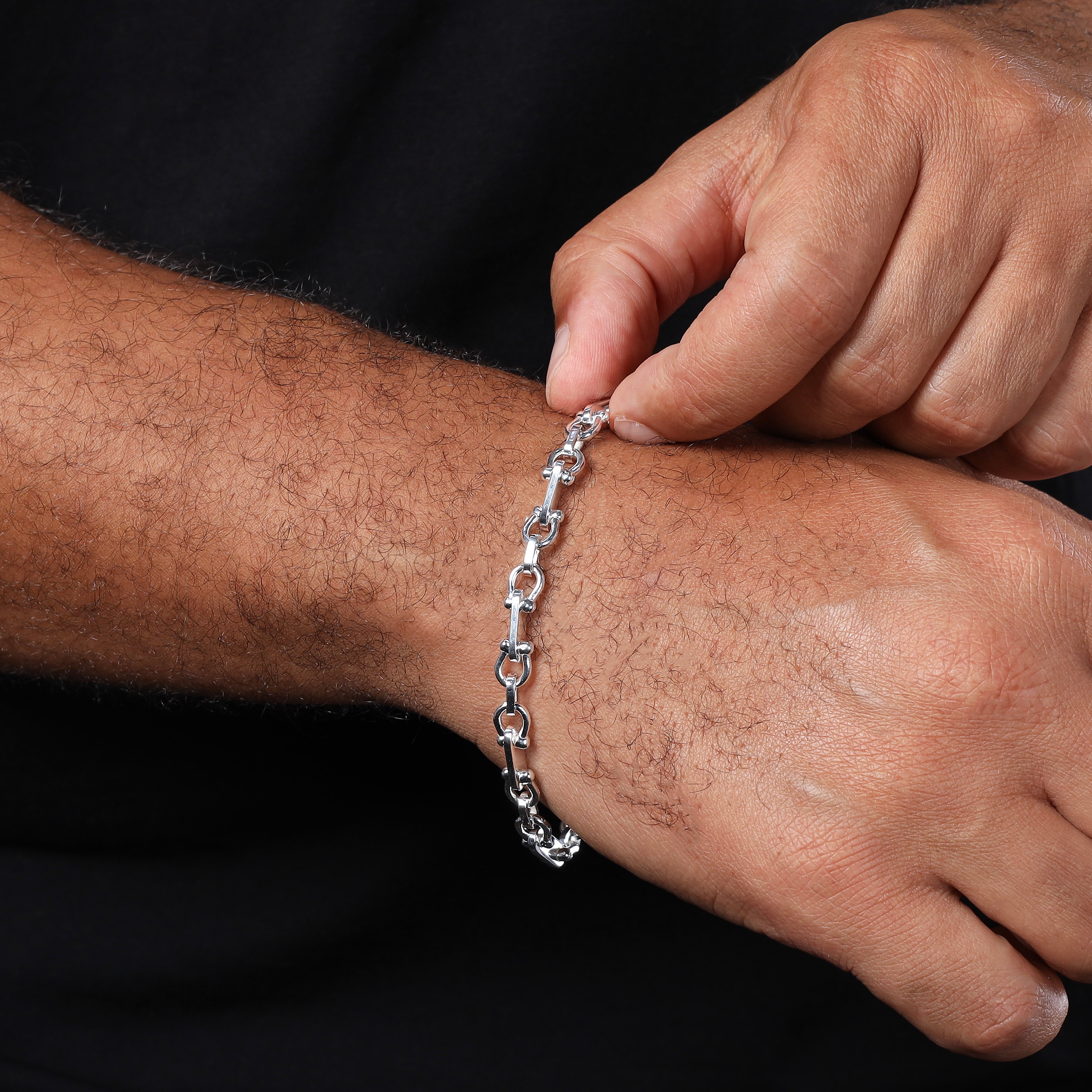 Pharao Kette Armband Plattenkette 6,5mm breit aus 925 Sterlingsilber "Oriental Dream" - Taipan Schmuck