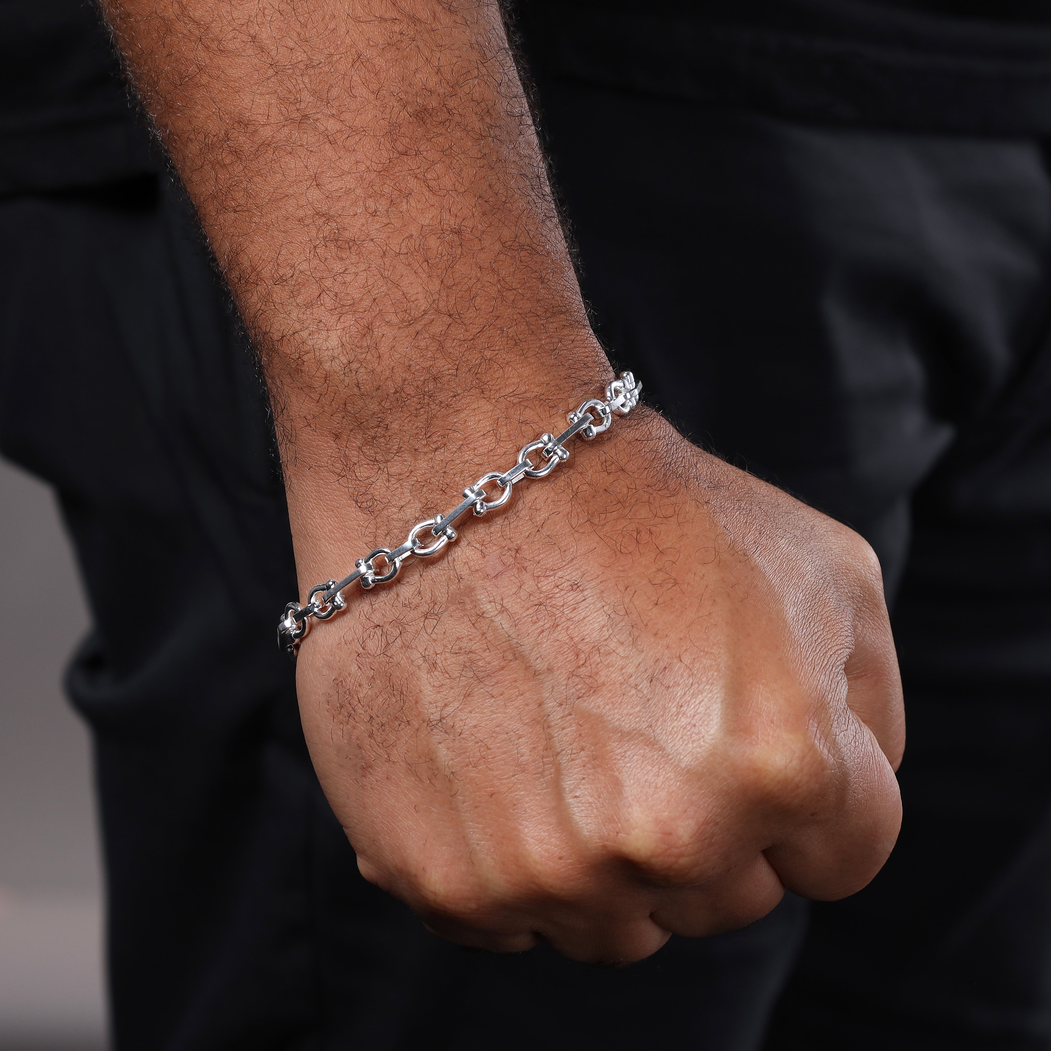 Pharao Kette Armband Plattenkette 6,5mm breit aus 925 Sterlingsilber "Oriental Dream" - Taipan Schmuck