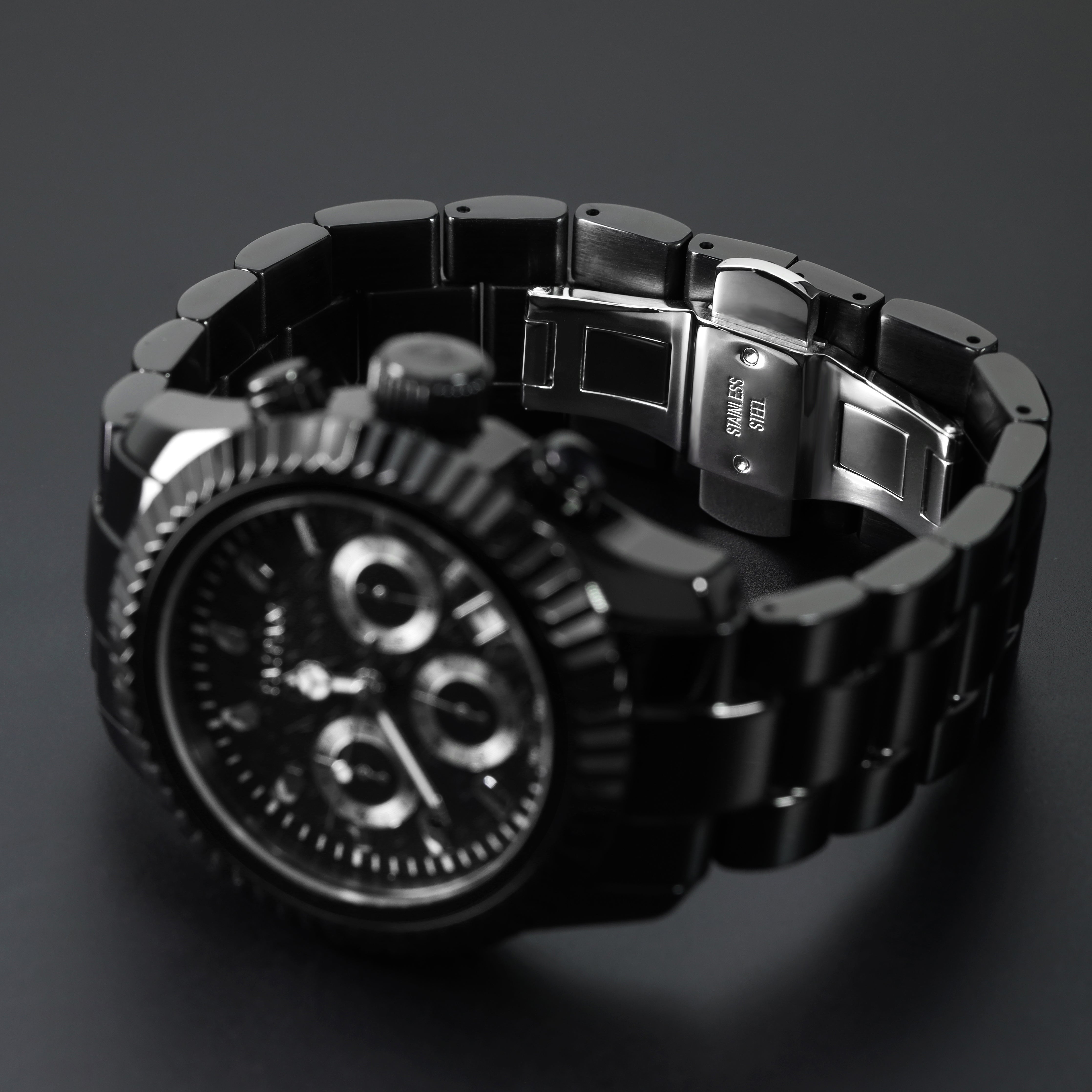 Armbanduhr Chronograph ALL BLACK - Taipan Schmuck