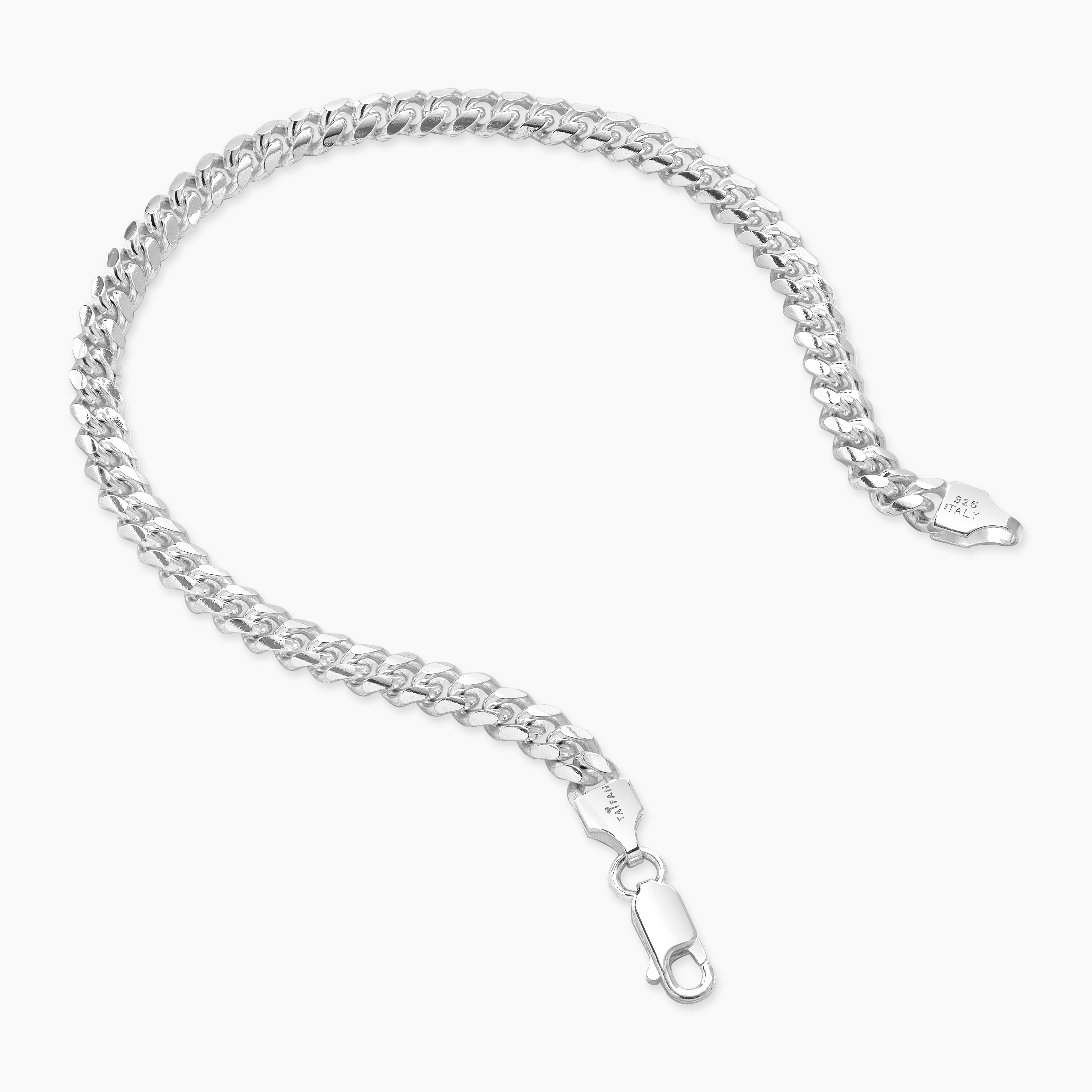 5mm Miami Cuban Link Armband Panzerkette - 925 Silber - Taipan Schmuck
