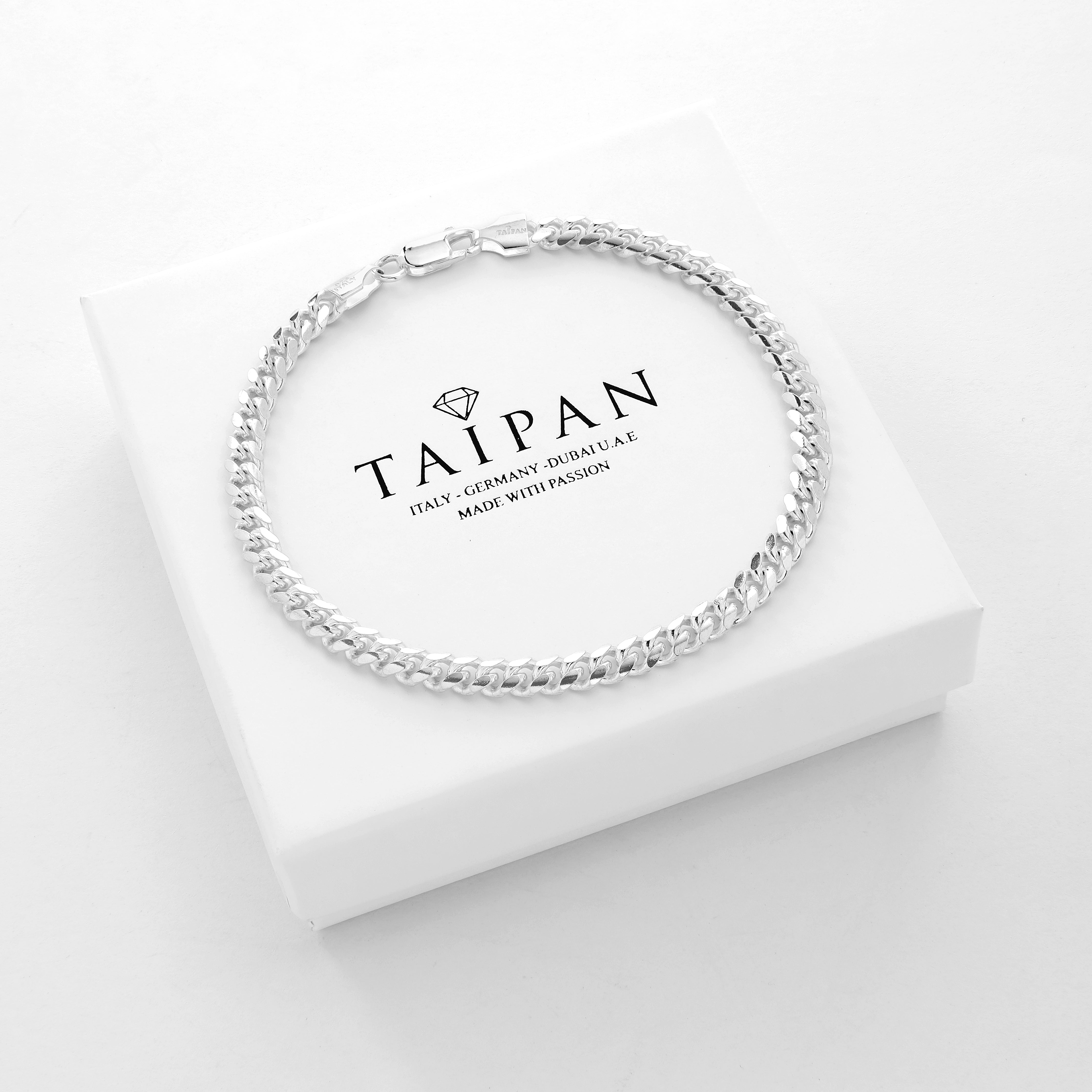Miami Cuban Link Armband Panzerkette 5mm - 925 Silber - Taipan Schmuck