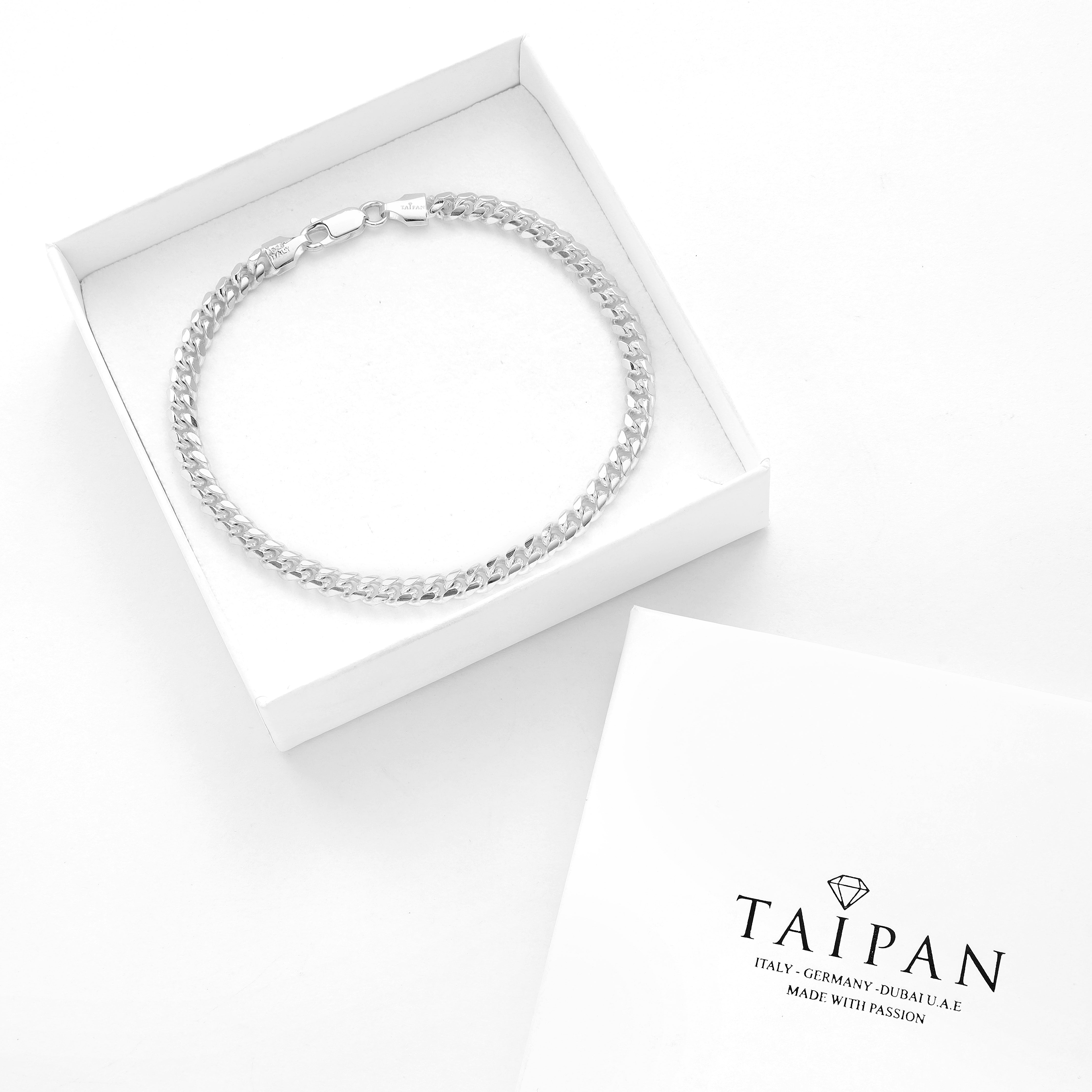 Miami Cuban Link Armband Panzerkette 5mm - 925 Silber - Taipan Schmuck