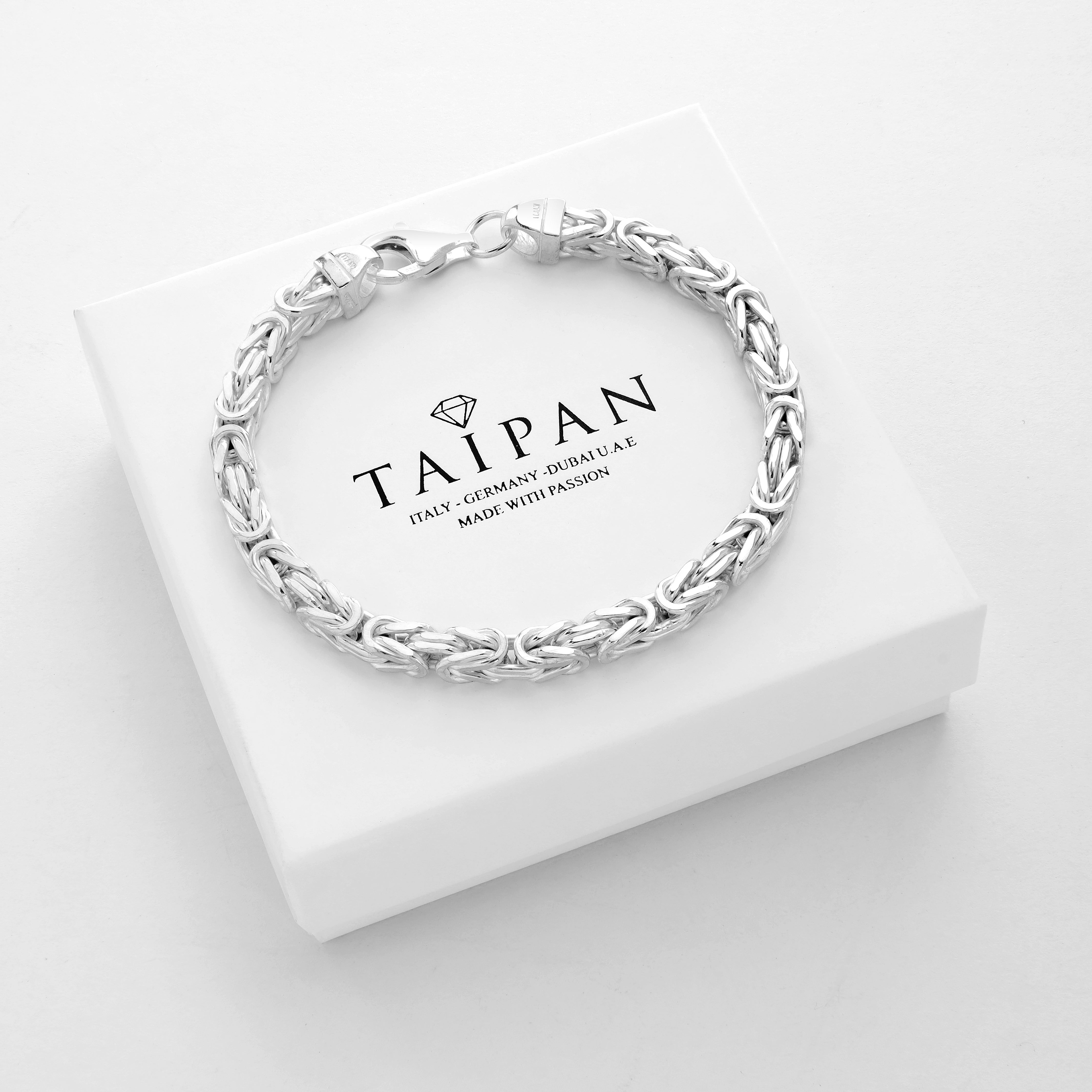 Byzantine chain bracelet 5mm - 925 silver
