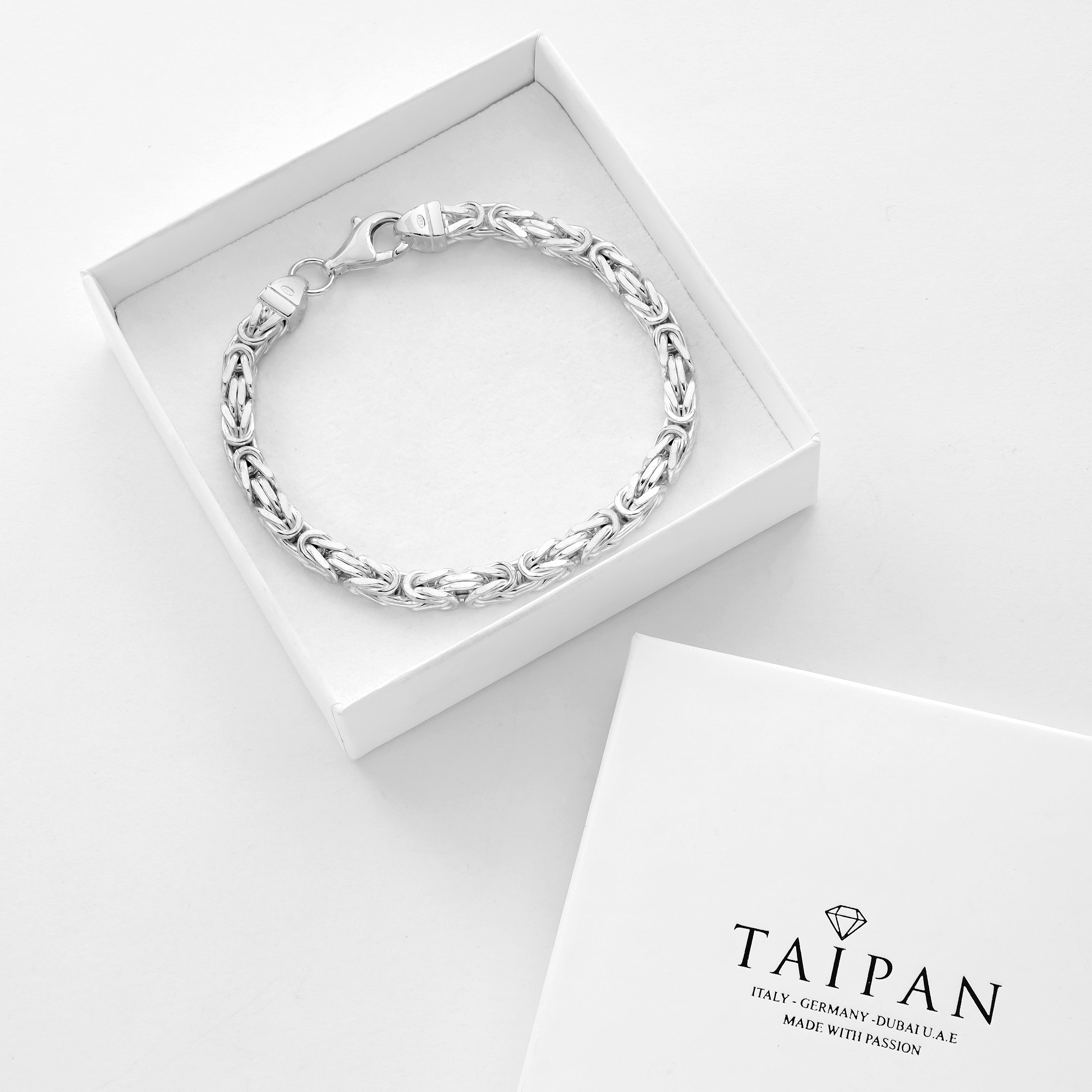 Byzantine chain bracelet 5mm - 925 silver